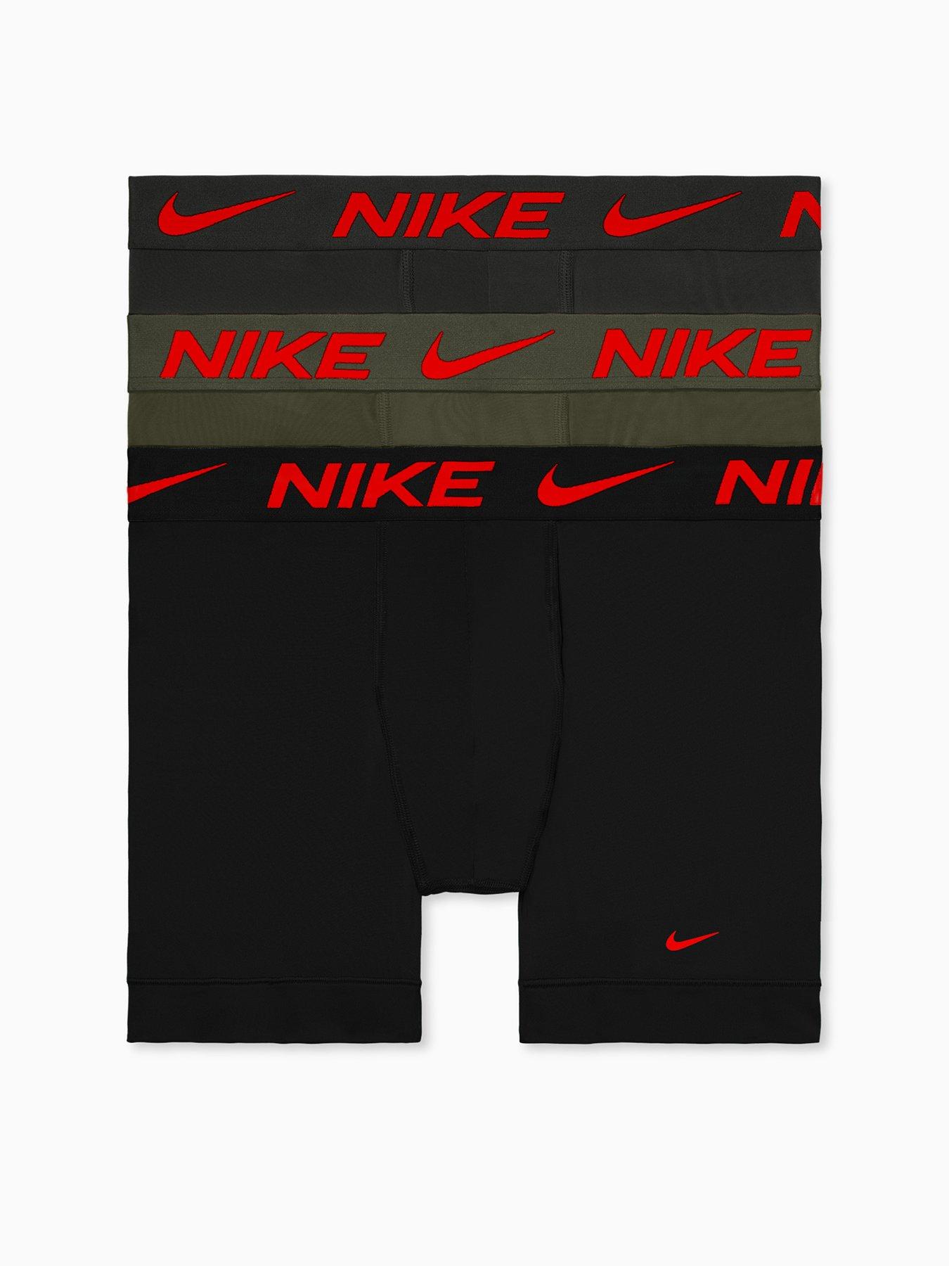Image 1 of 4 of Nike Mens Essential Micro Fibre Stretch 3 Pack Trunks - Assorted