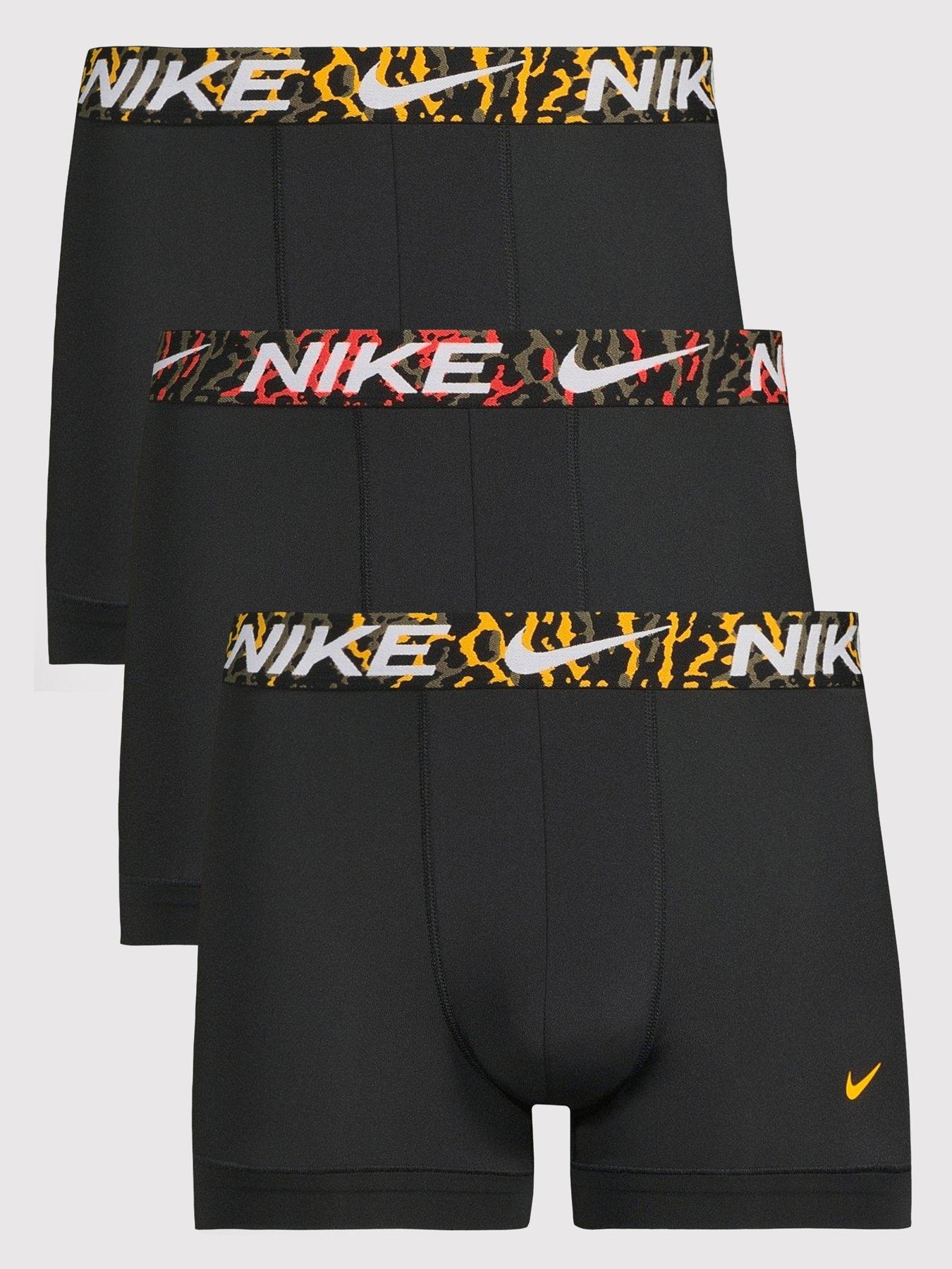 Nike Essential Micro Fibre 3 Pack Trunks - Black