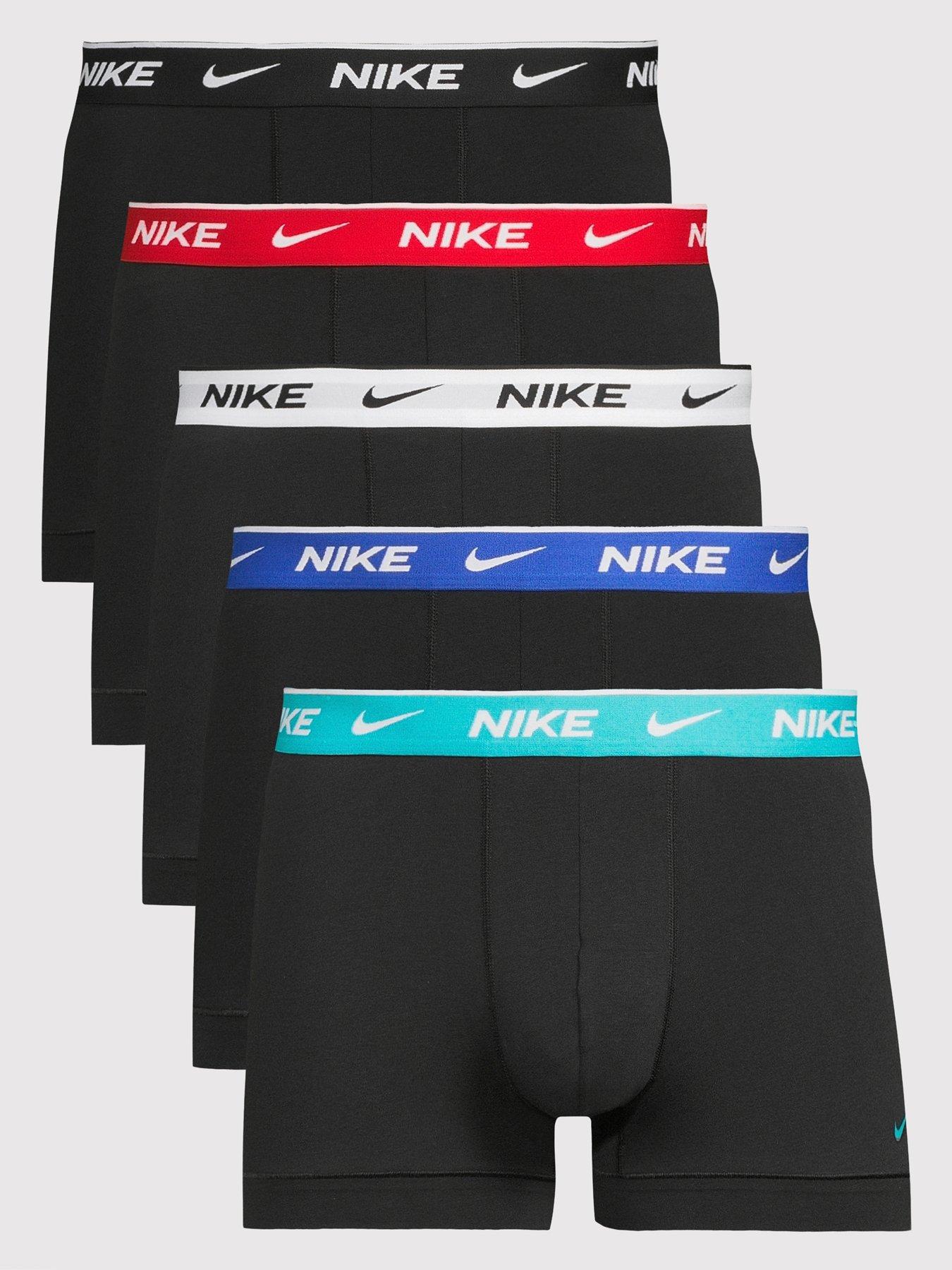 Image 1 of 3 of Nike Essential Cotton Stretch 5 Pack Boxer Brief - Black