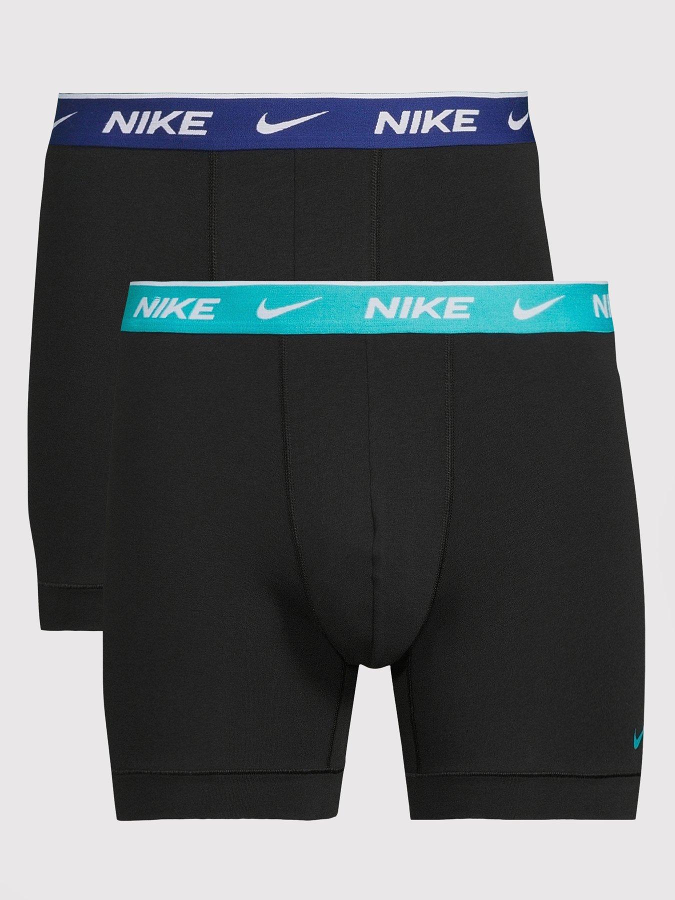 Image 1 of 3 of Nike Essential Cotton Stretch 2 Pack Boxer Brief - Black