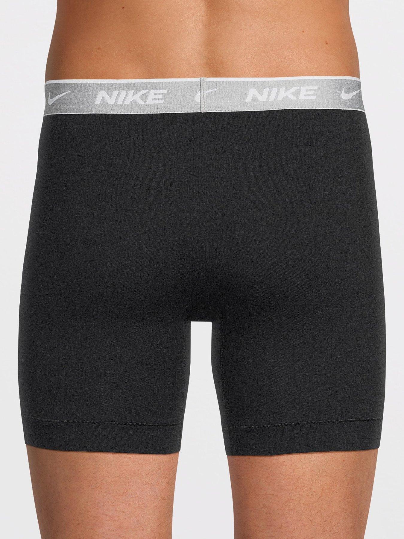 Image 3 of 4 of Nike Mens Essential Cotton Stretch 5 Pack Boxer Briefs - Black