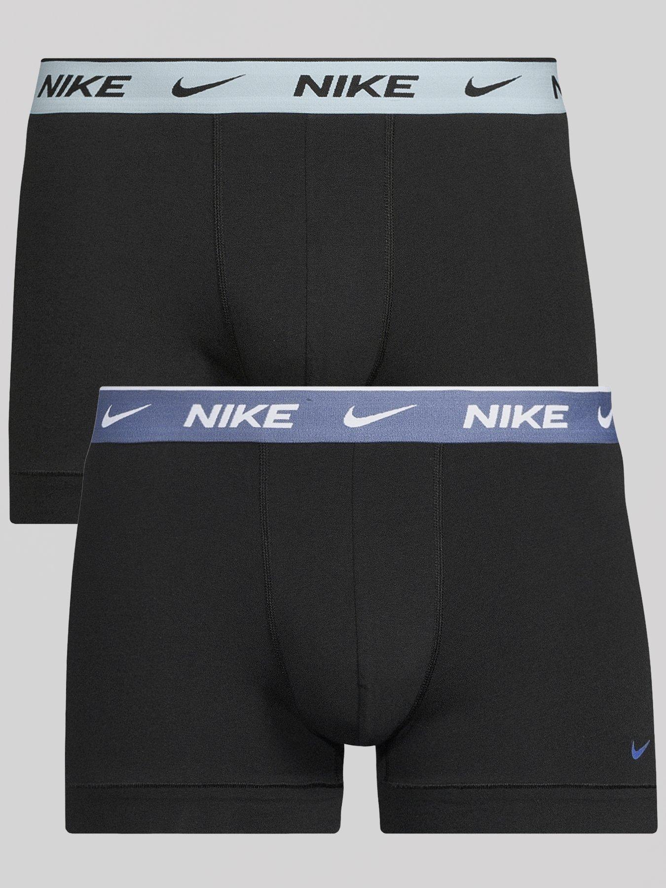 Image 1 of 4 of Nike Nike Essential Cotton Stretch 2 Pack Trunks - Black