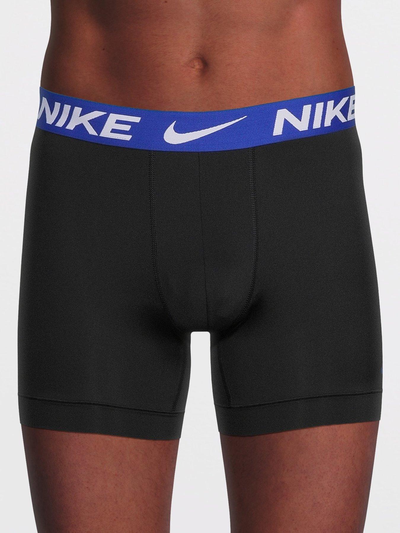 Image 2 of 3 of Nike Mens Essential Micro Fibre 3 Pack Boxer Brief - Black