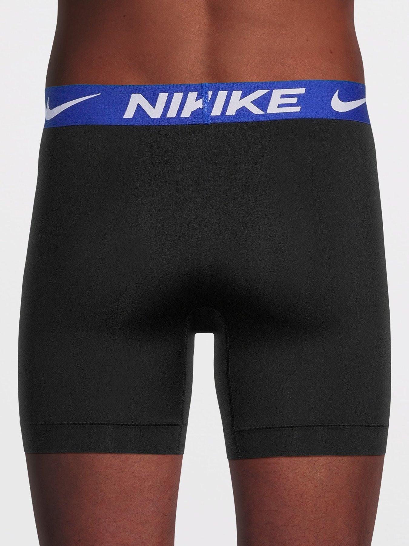 Image 3 of 3 of Nike Mens Essential Micro Fibre 3 Pack Boxer Brief - Black