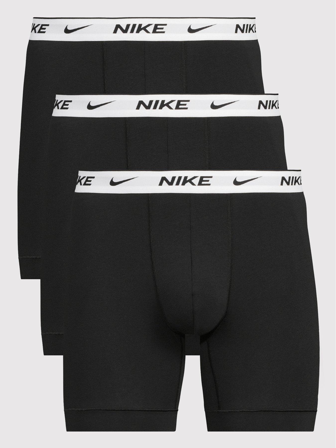 Nike Essential Cotton Stretch 3 Pack Boxer Brief - Black