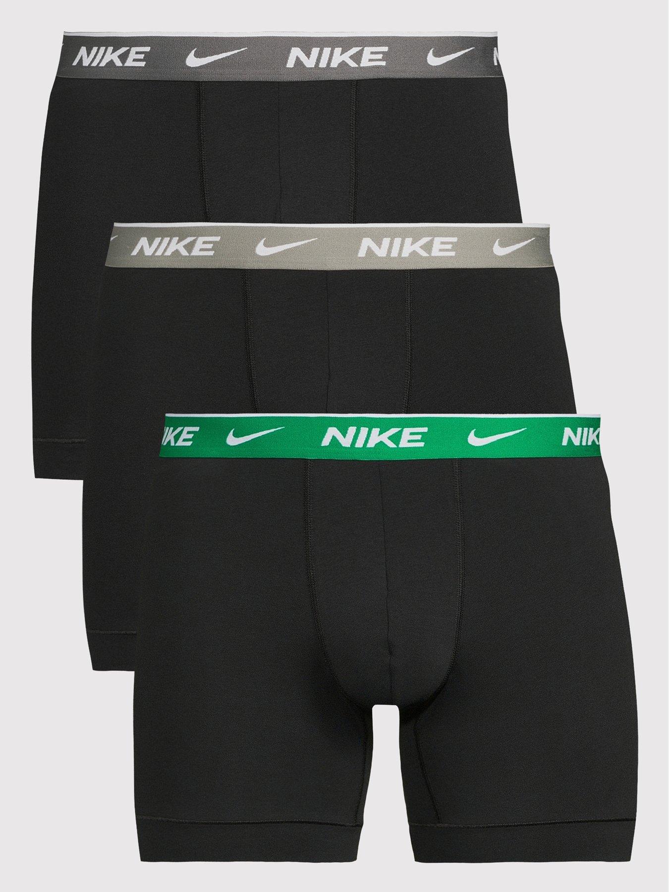 Nike Essential Cotton Stretch 3 Pack Boxer Brief - Black