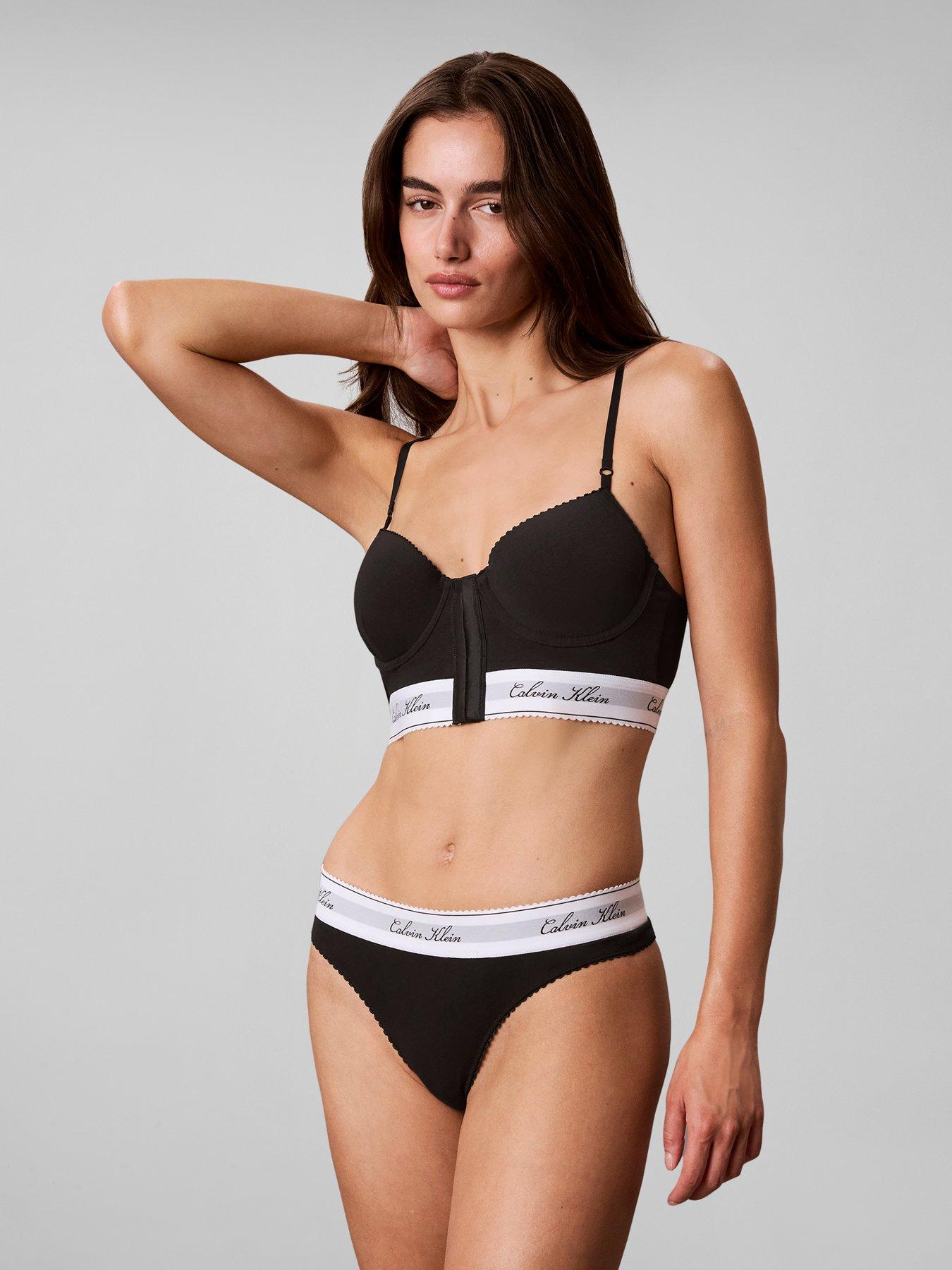 Image 4 of 6 of Calvin Klein Icon Cotton Modal Bikini Briefs - Black