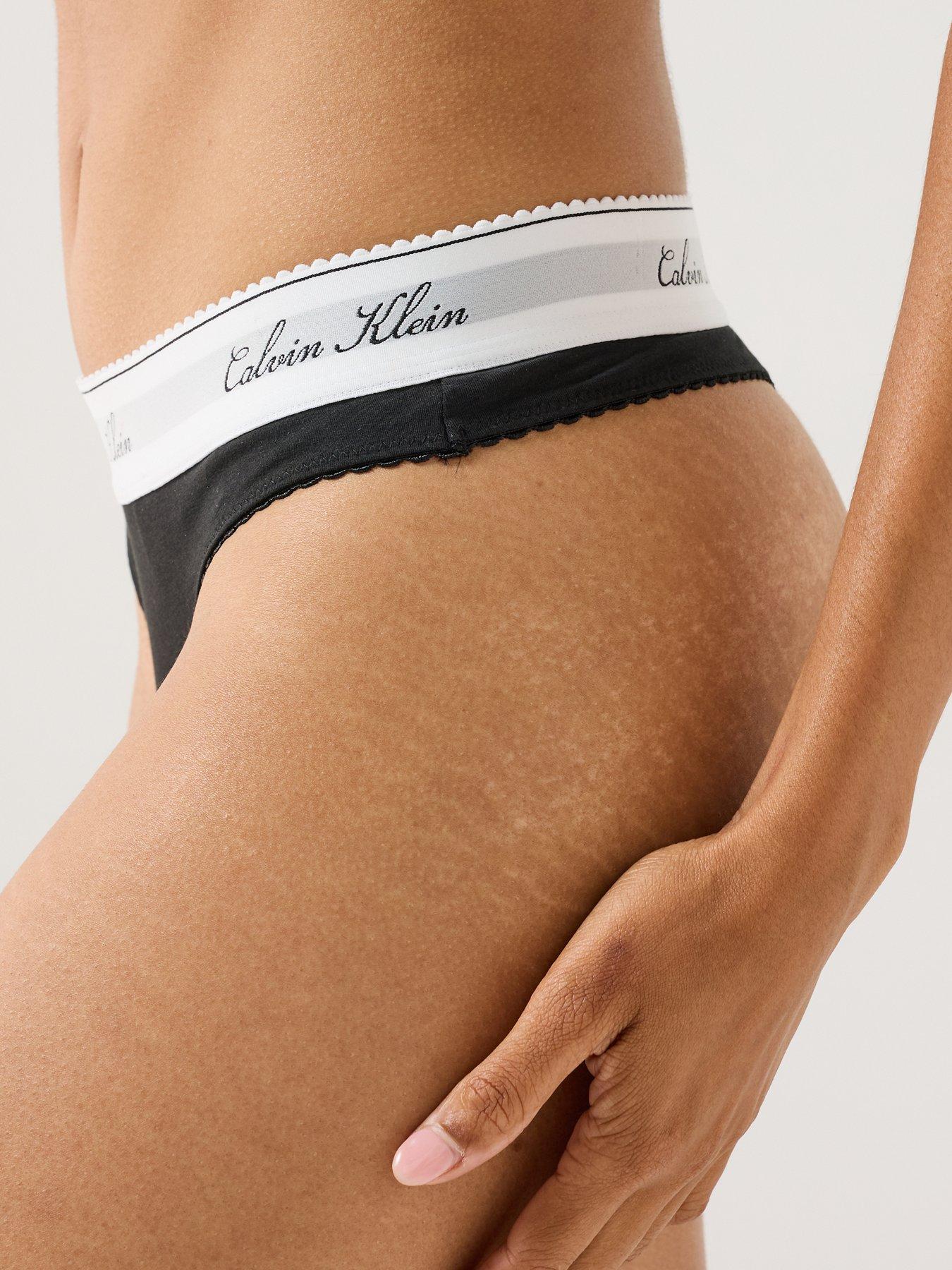 Image 5 of 5 of Calvin Klein Icon Cotton Modal Thong - Black
