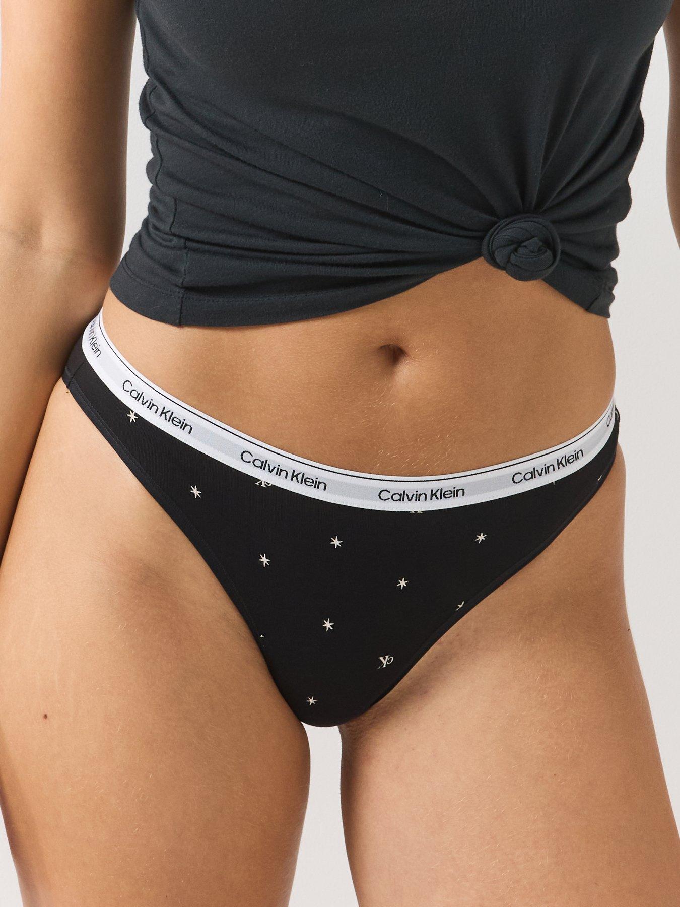 Image 6 of 6 of Calvin Klein Womens 3 Pack Logo Waistband Stretch Bikini Briefs - Multi