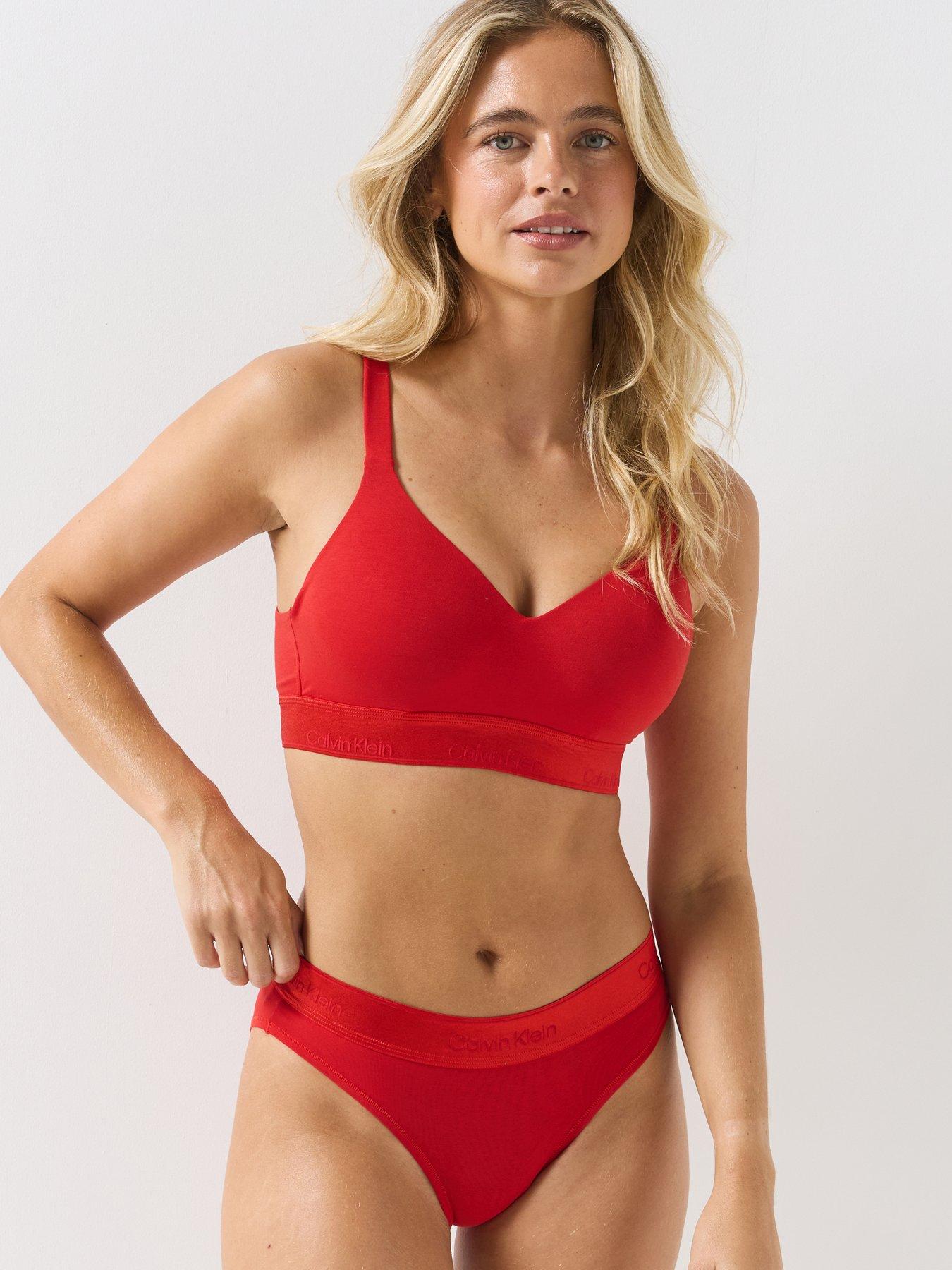 Image 1 of 6 of Calvin Klein Single Seasonal Red Full Brief - Red