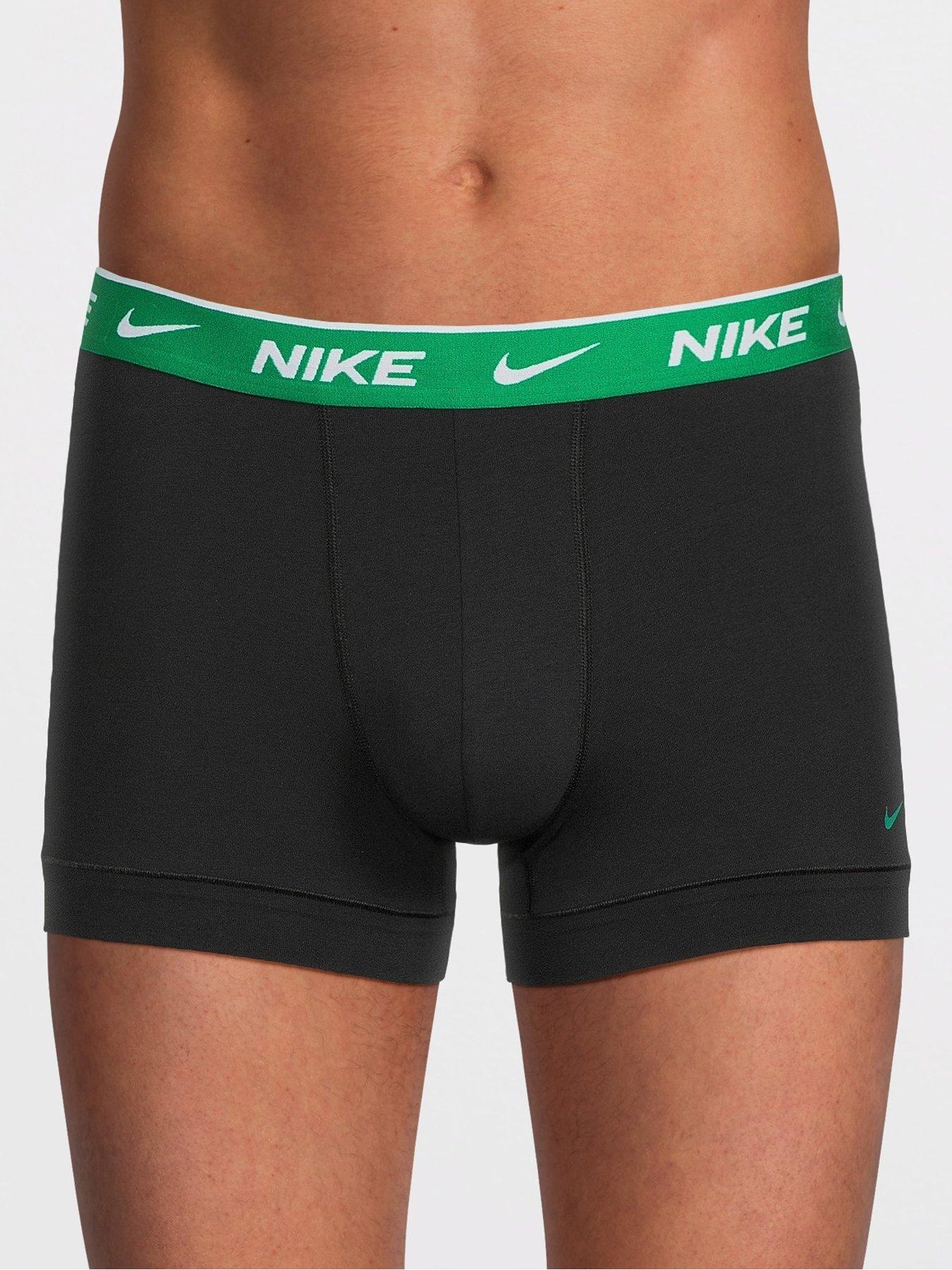 Image 2 of 3 of Nike Essential Cotton Stretch 3 Pack Trunks - Black