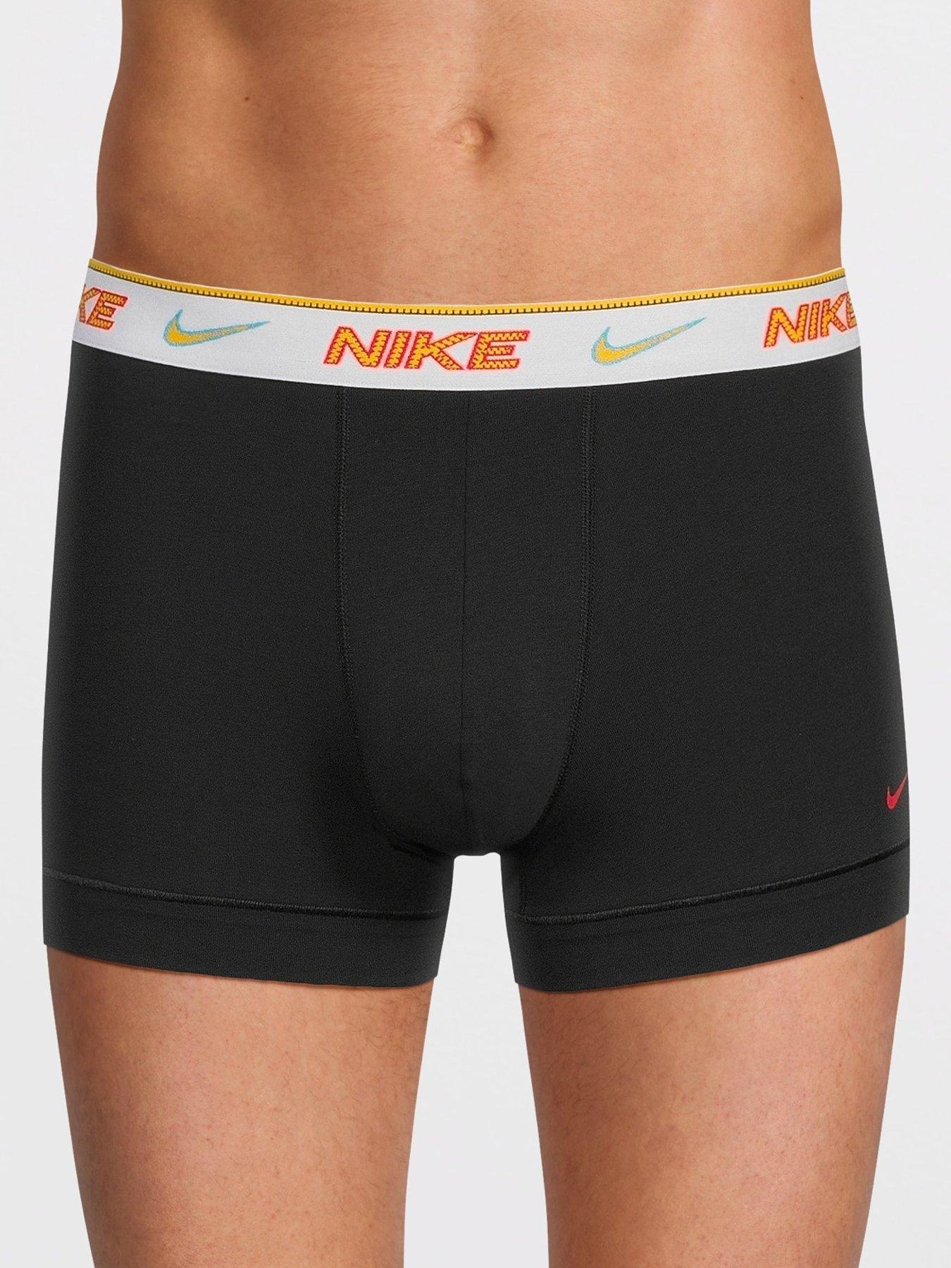 Image 2 of 3 of Nike Essential Cotton Stretch 3 Pack Trunks - Black