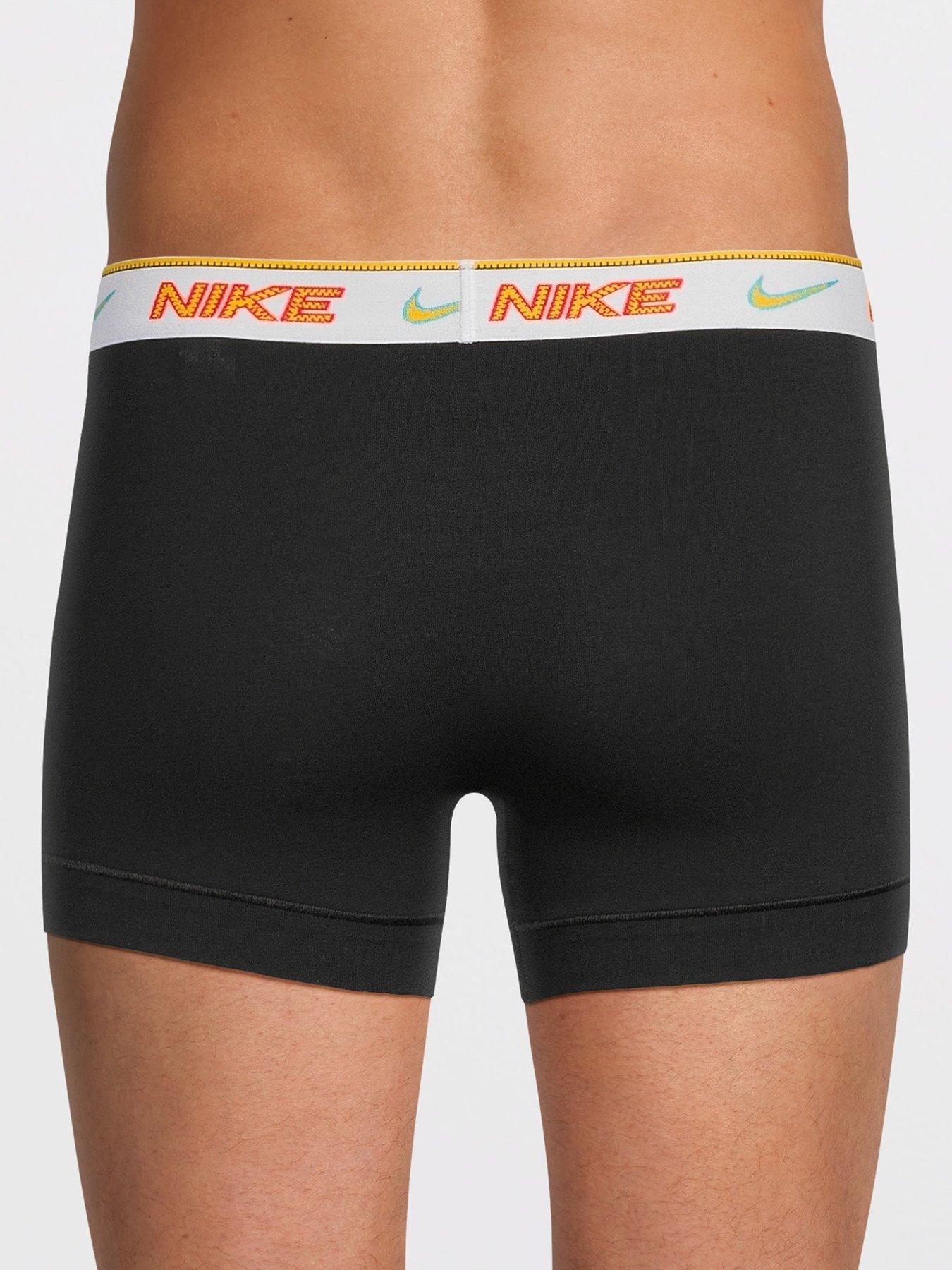 Image 3 of 3 of Nike Essential Cotton Stretch 3 Pack Trunks - Black