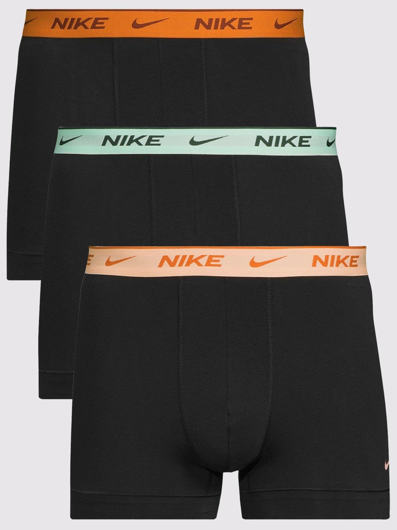 Nike Nike Essential Cotton Stretch 3 Pack Trunks - Black
