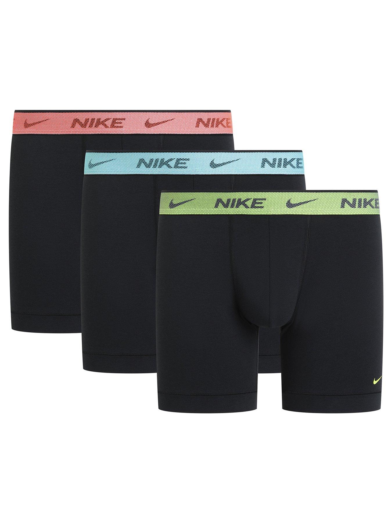 Image 1 of 2 of Nike Mens Essential Cotton Stretch 3 Pack Boxer Brief - Black