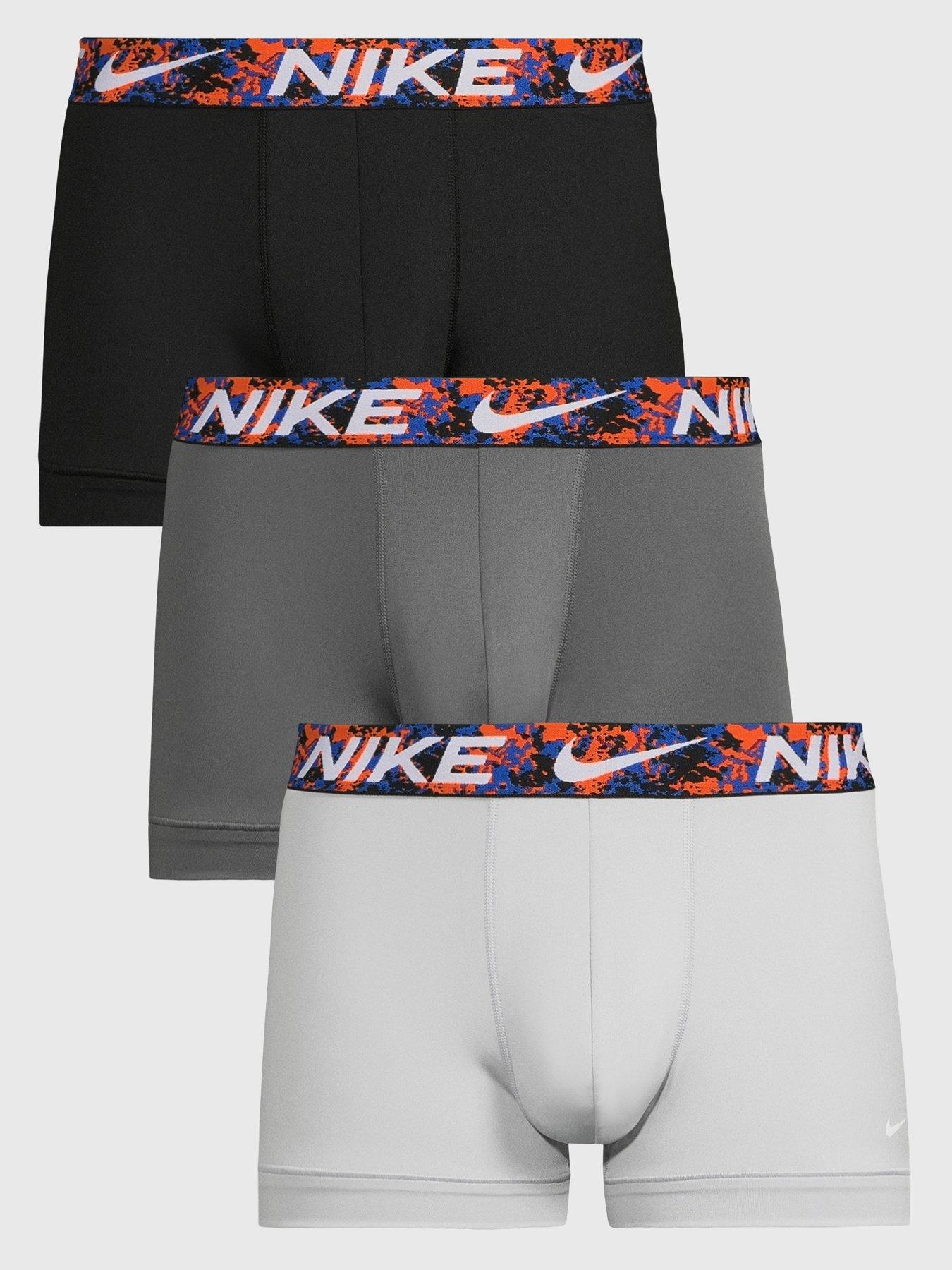 Image 1 of 3 of Nike Mens Essential Micro Fibre Stretch 3 Pack Briefs - Grey