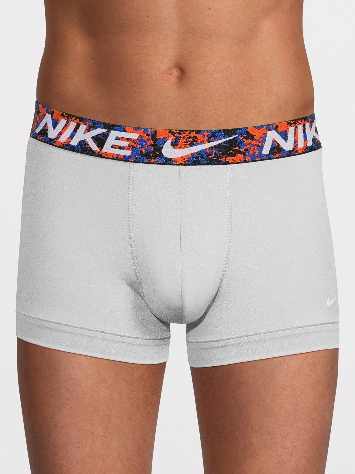 Image 2 of 3 of Nike Mens Essential Micro Fibre Stretch 3 Pack Briefs - Grey