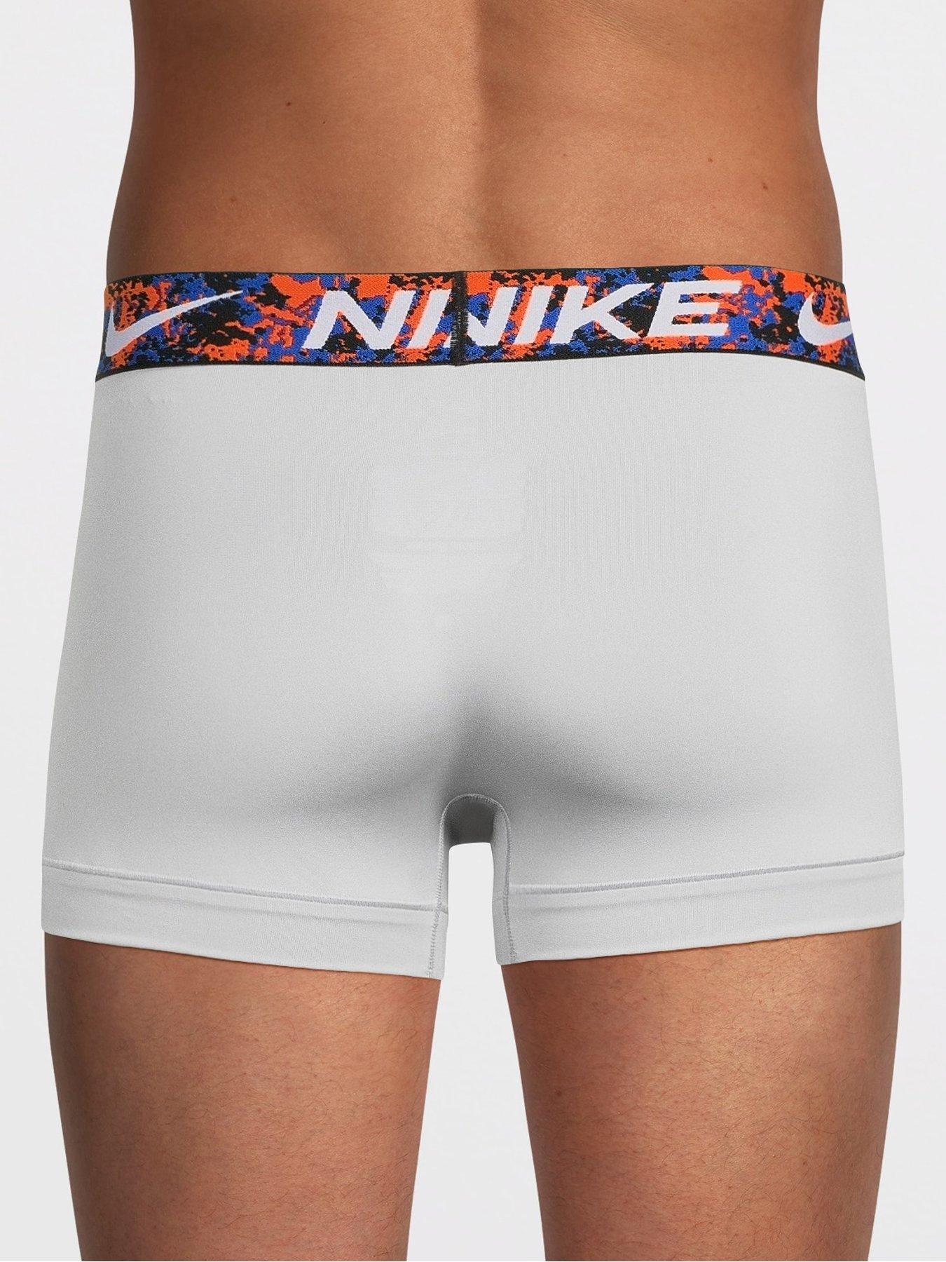 Image 3 of 3 of Nike Mens Essential Micro Fibre Stretch 3 Pack Briefs - Grey