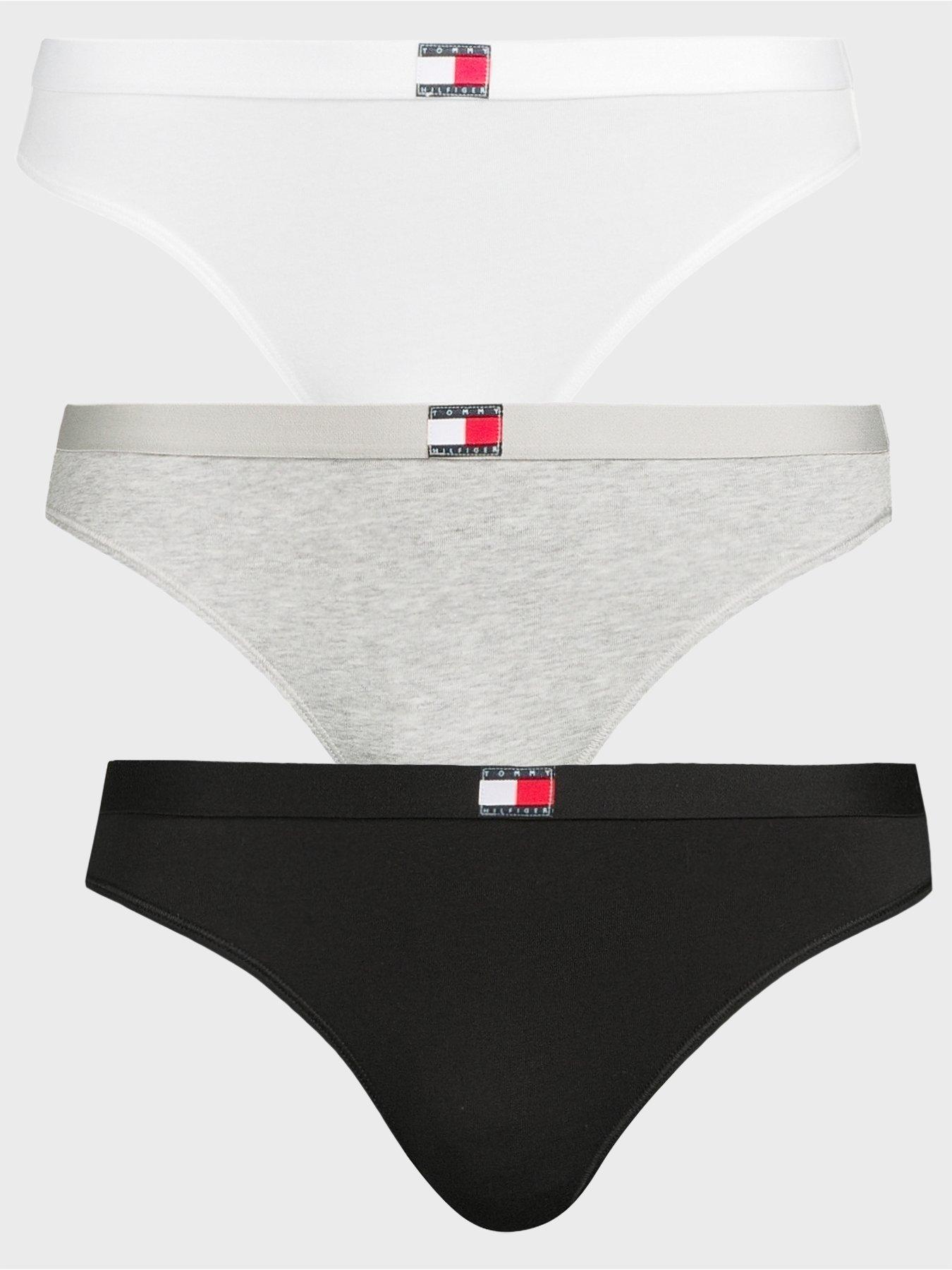 Tommy Hilfiger 3 Pack Thong - Black