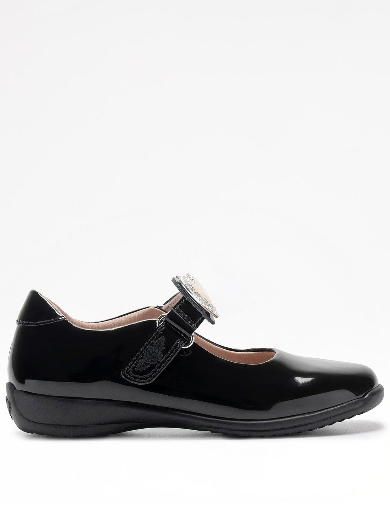 Lelli Kelly Heart Embellished School Shoes - Black
