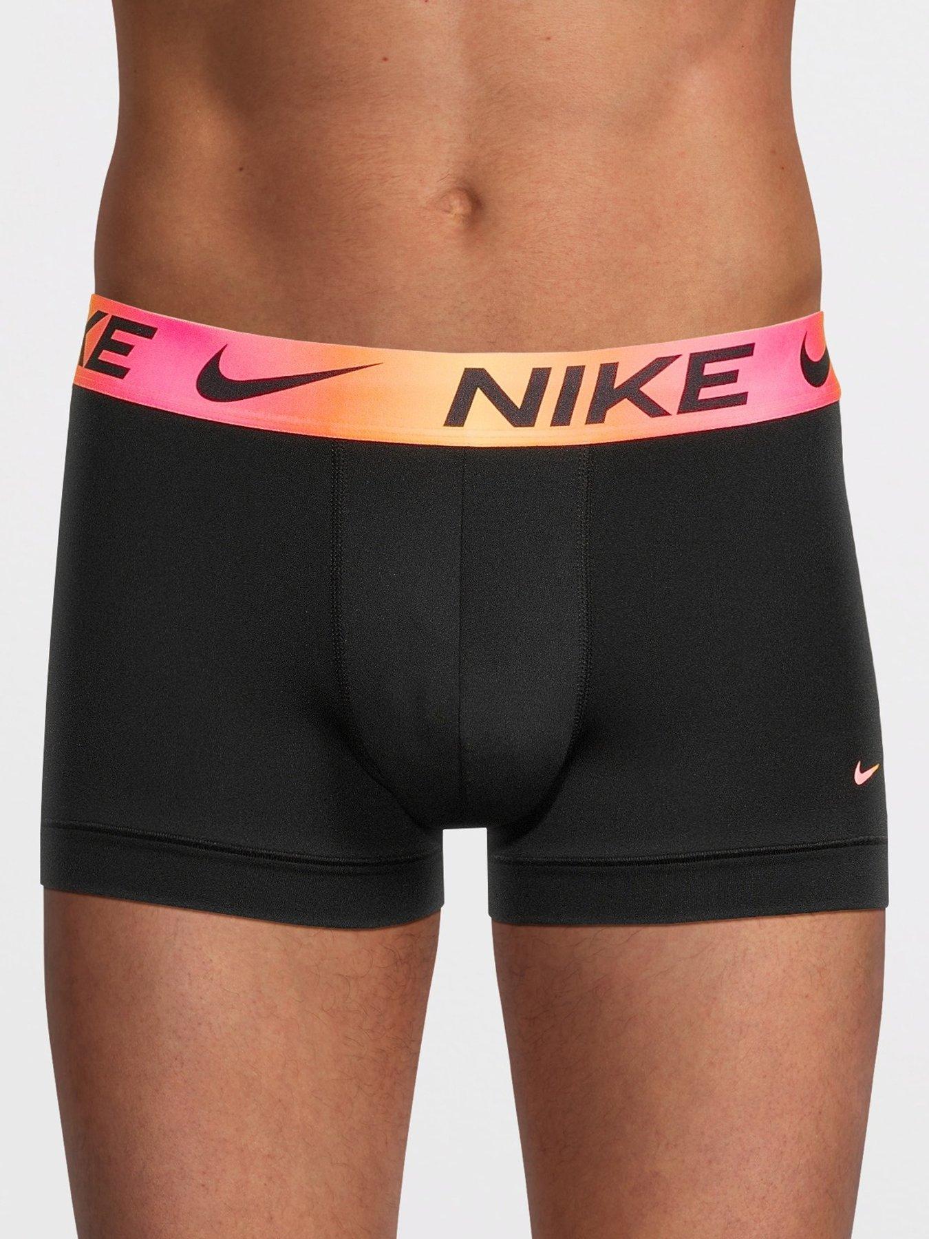 Image 2 of 4 of Nike Mens Essential Micro Fibre Stretch 3 Pack Trunks - Black