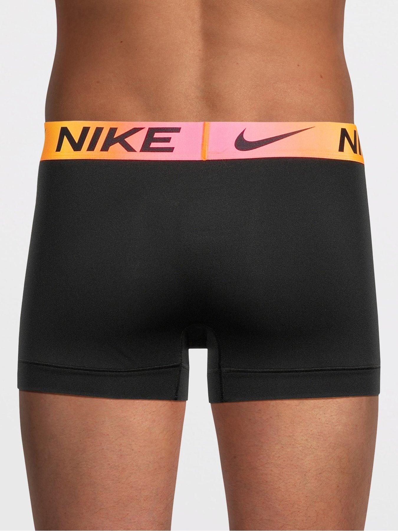 Image 3 of 4 of Nike Mens Essential Micro Fibre Stretch 3 Pack Trunks - Black
