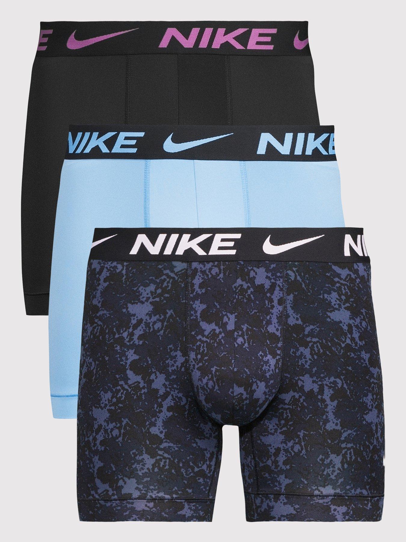Image 1 of 3 of Nike Essential Micro Fibre 3 Pack Boxer Brief - Blue