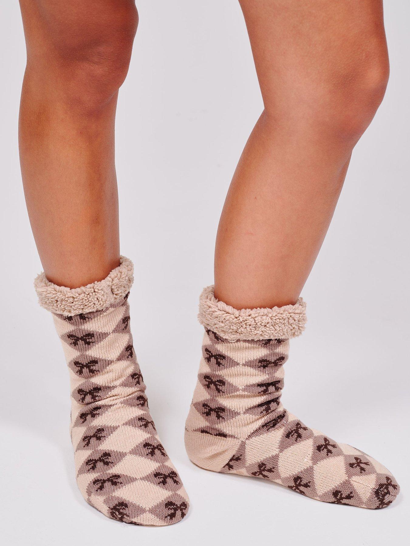 Loungeable Espresso Martini Slipper Sock - Brown