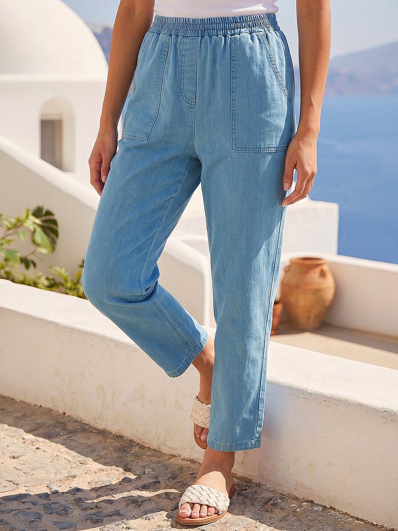 Image 4 of 4 of Roman Petite Stretch Denim Trousers