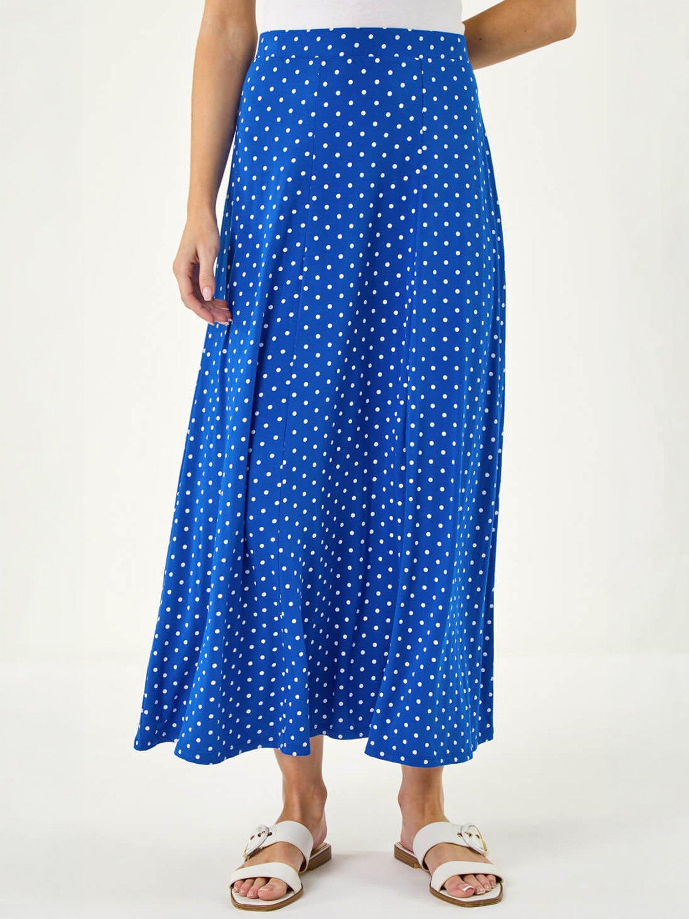 Roman Polka Dot Midi Skirt