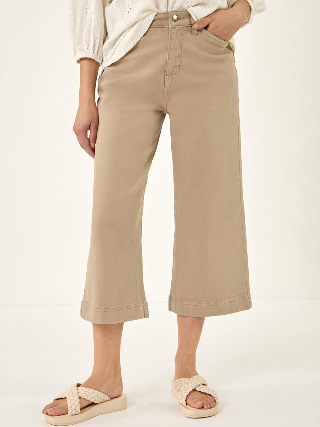 Image 3 of 5 of Roman Wide Leg Stretch Denim Culottes
