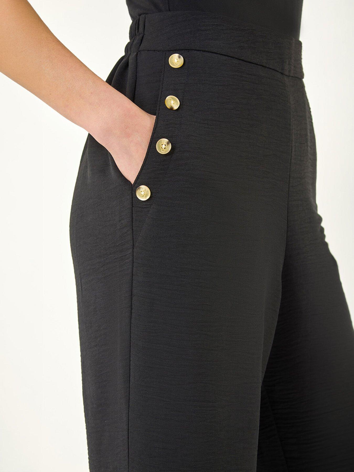 Image 2 of 5 of Roman Petite Button Side Trousers