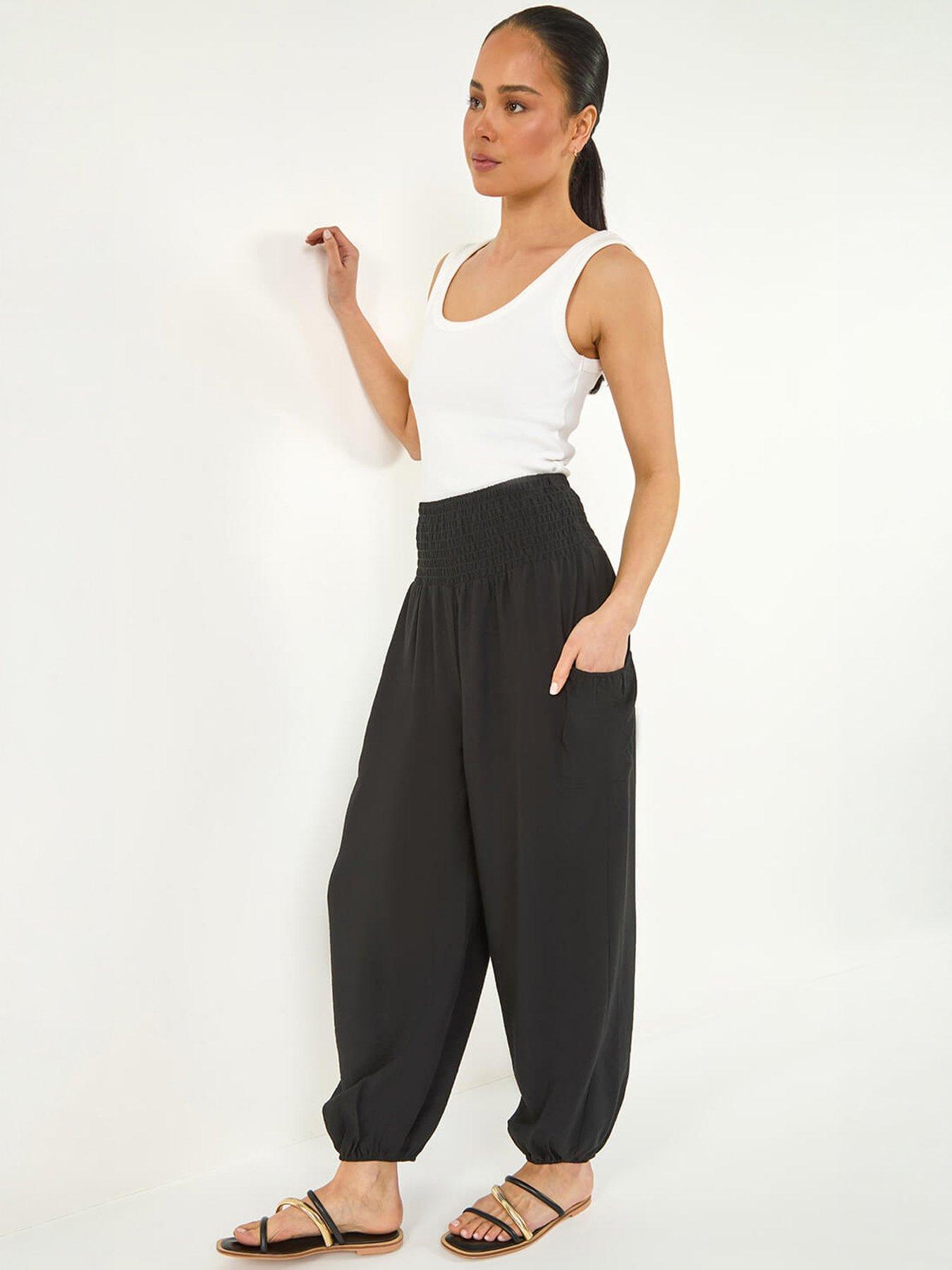 Roman Petite Shirred Waist Trousers