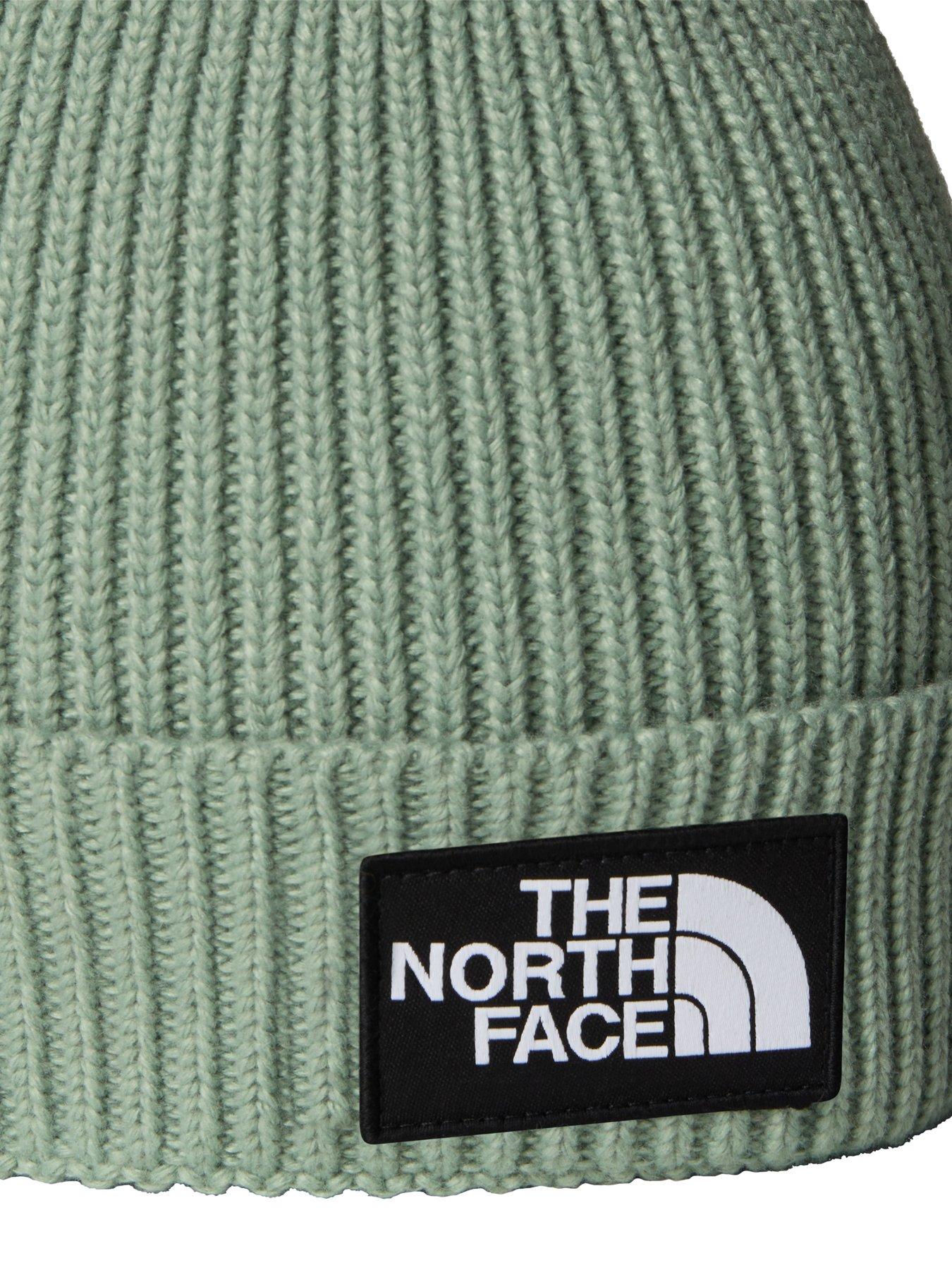 Image 3 of 3 of The North Face Junior Unisex Logo Box Cuffed Beanie Hat - Green