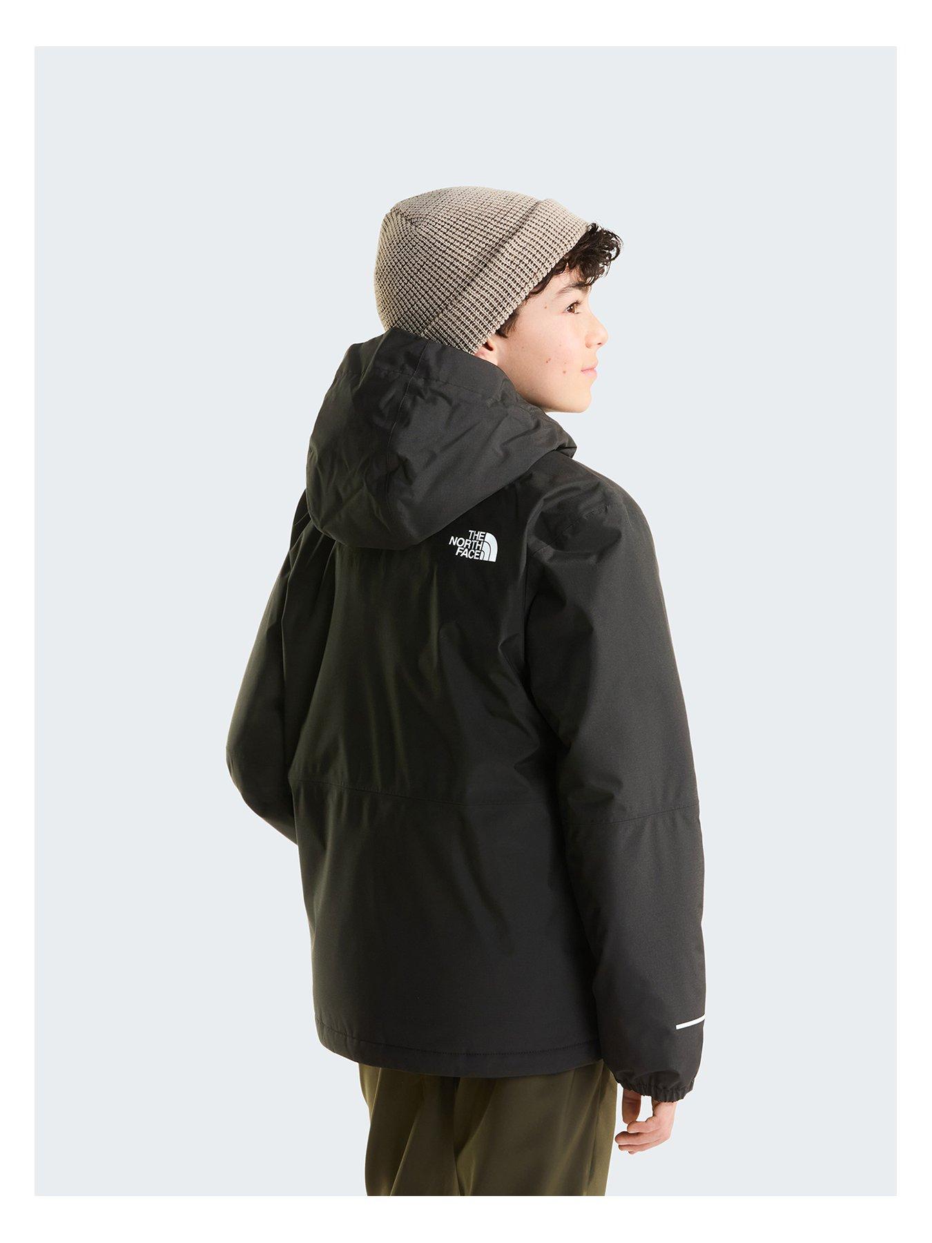 Image 3 of 6 of The North Face Boys Warm Antora Hooded Padded Rain Jacket - Black