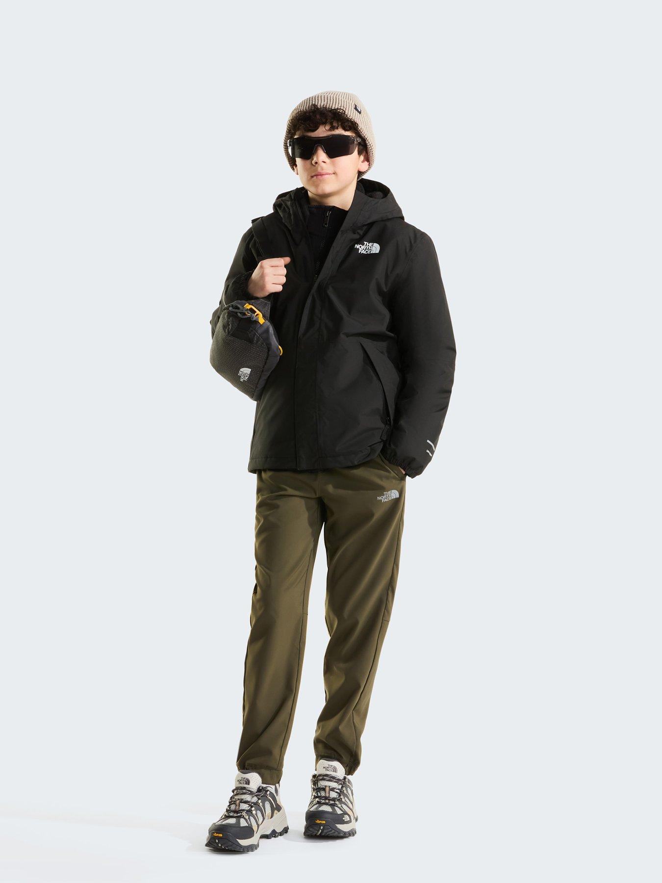 Image 4 of 6 of The North Face Boys Warm Antora Hooded Padded Rain Jacket - Black