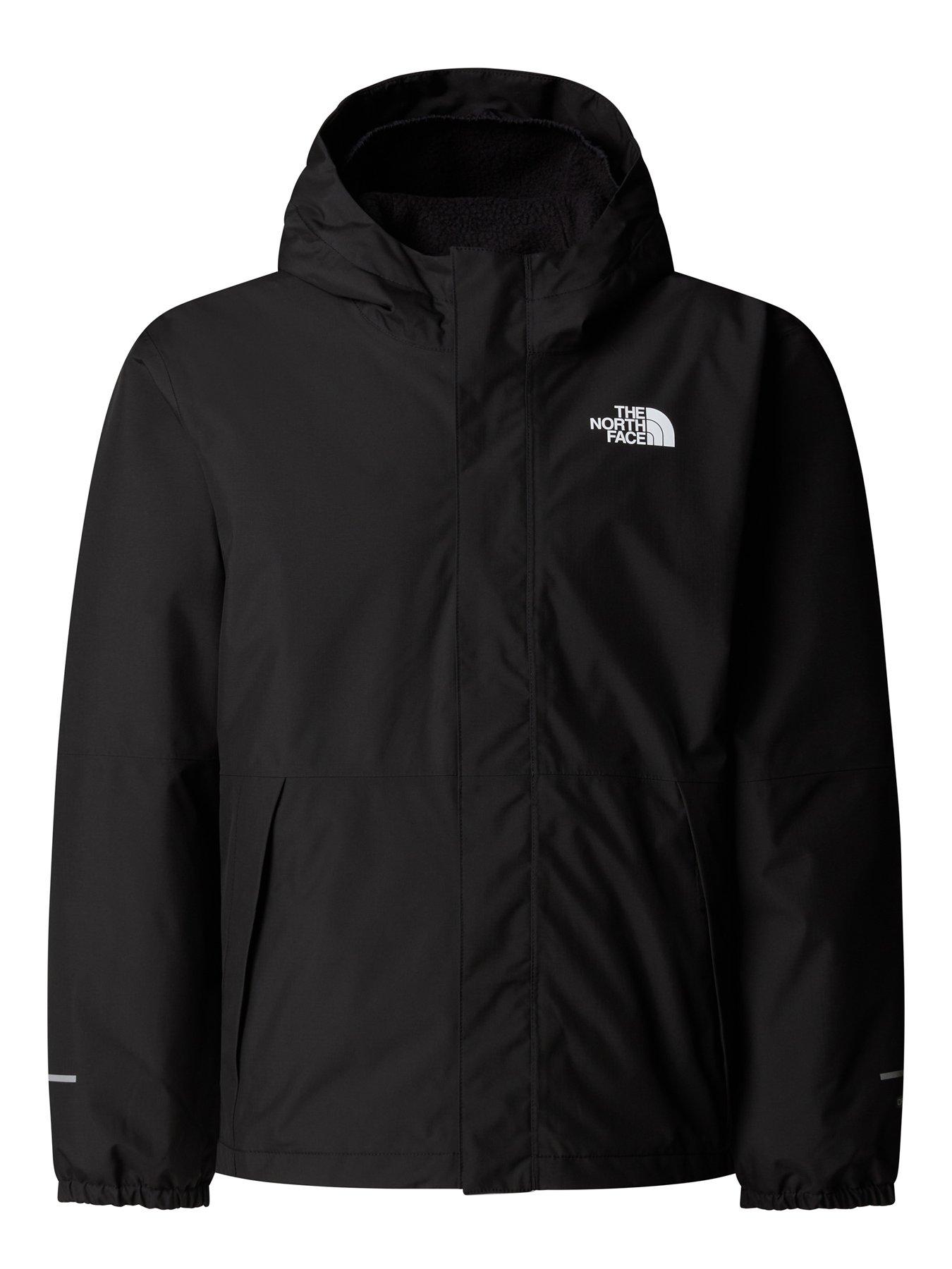Image 5 of 6 of The North Face Boys Warm Antora Hooded Padded Rain Jacket - Black