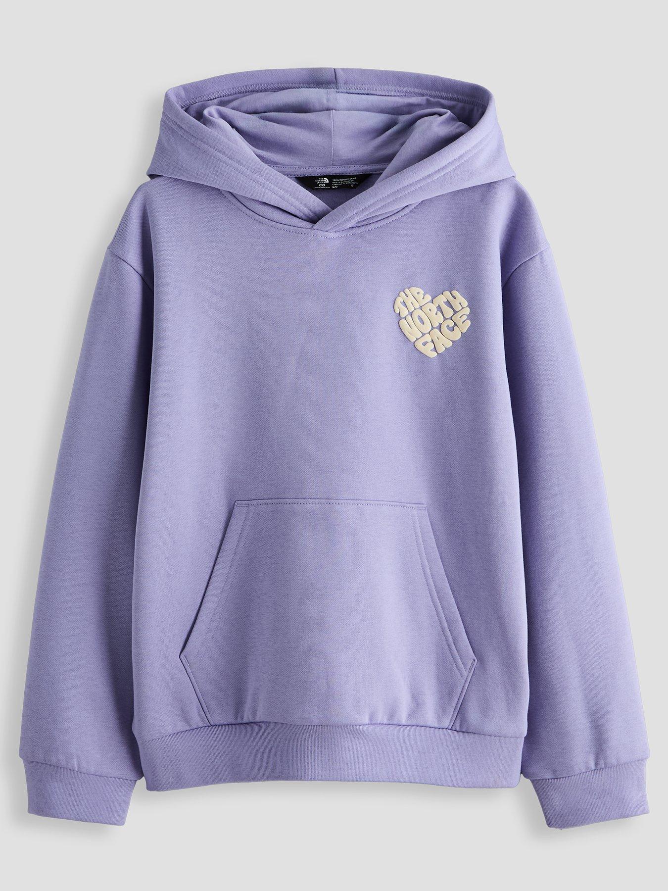 Image 1 of 4 of The North Face Junior Girls Graphic Relaxed Hoodie - Purple