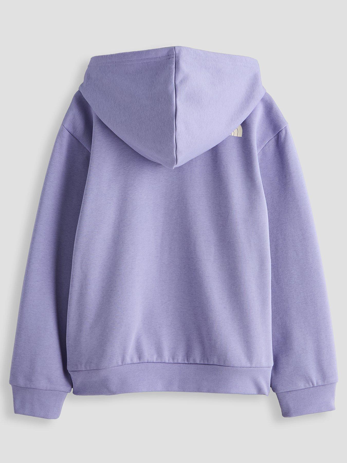 Image 2 of 4 of The North Face Junior Girls Graphic Relaxed Hoodie - Purple