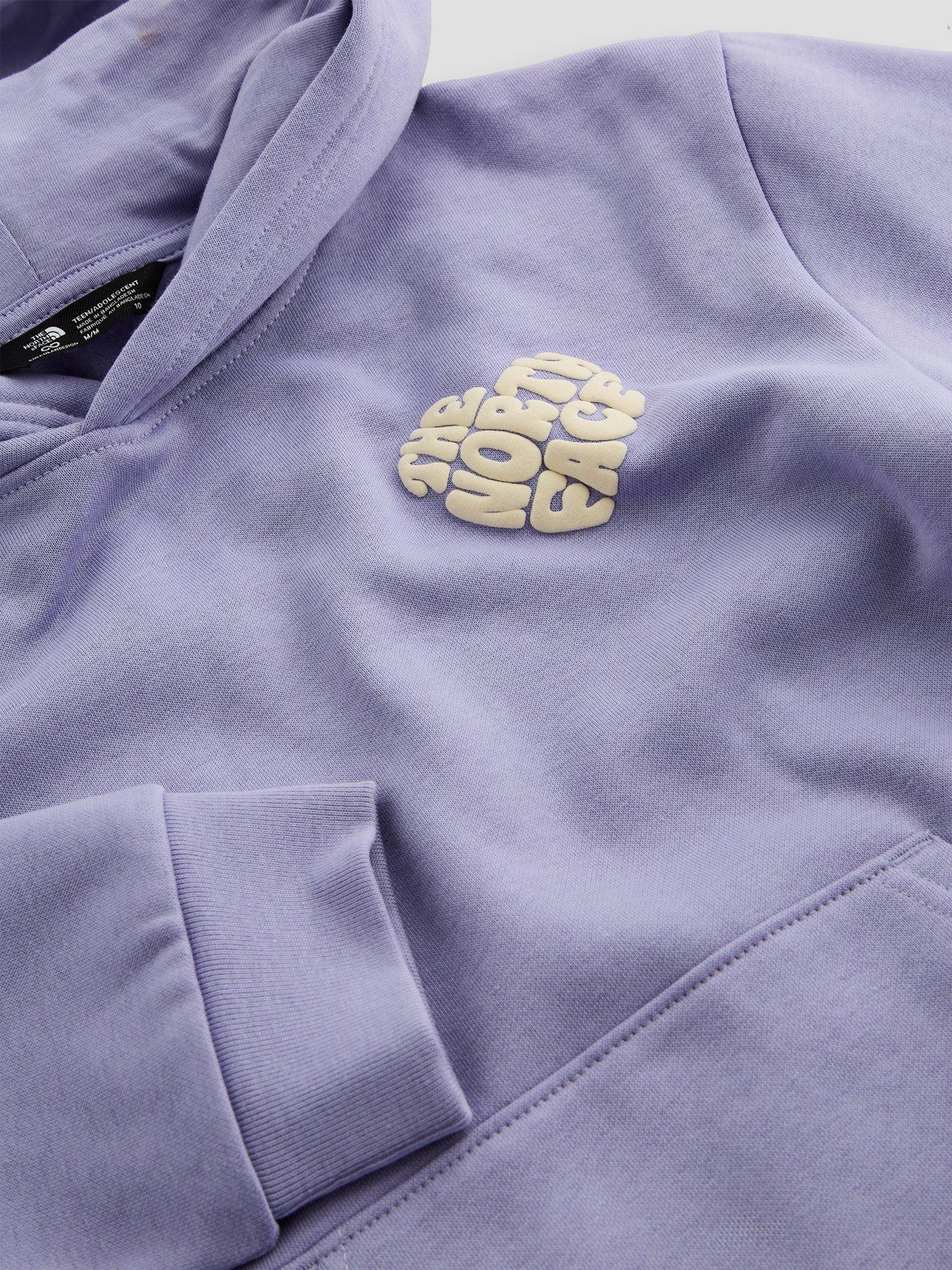 Image 3 of 4 of The North Face Junior Girls Graphic Relaxed Hoodie - Purple