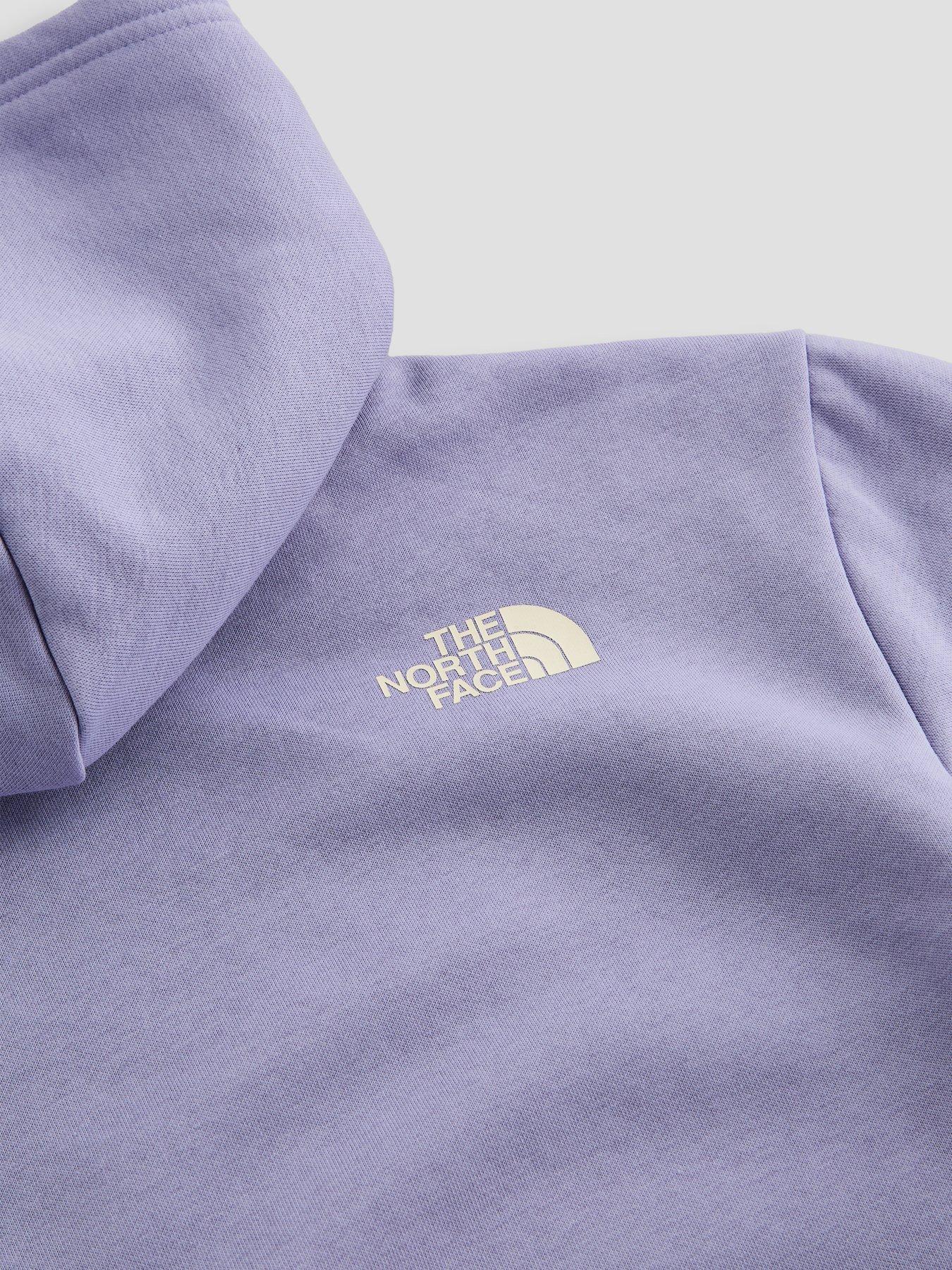 Image 4 of 4 of The North Face Junior Girls Graphic Relaxed Hoodie - Purple