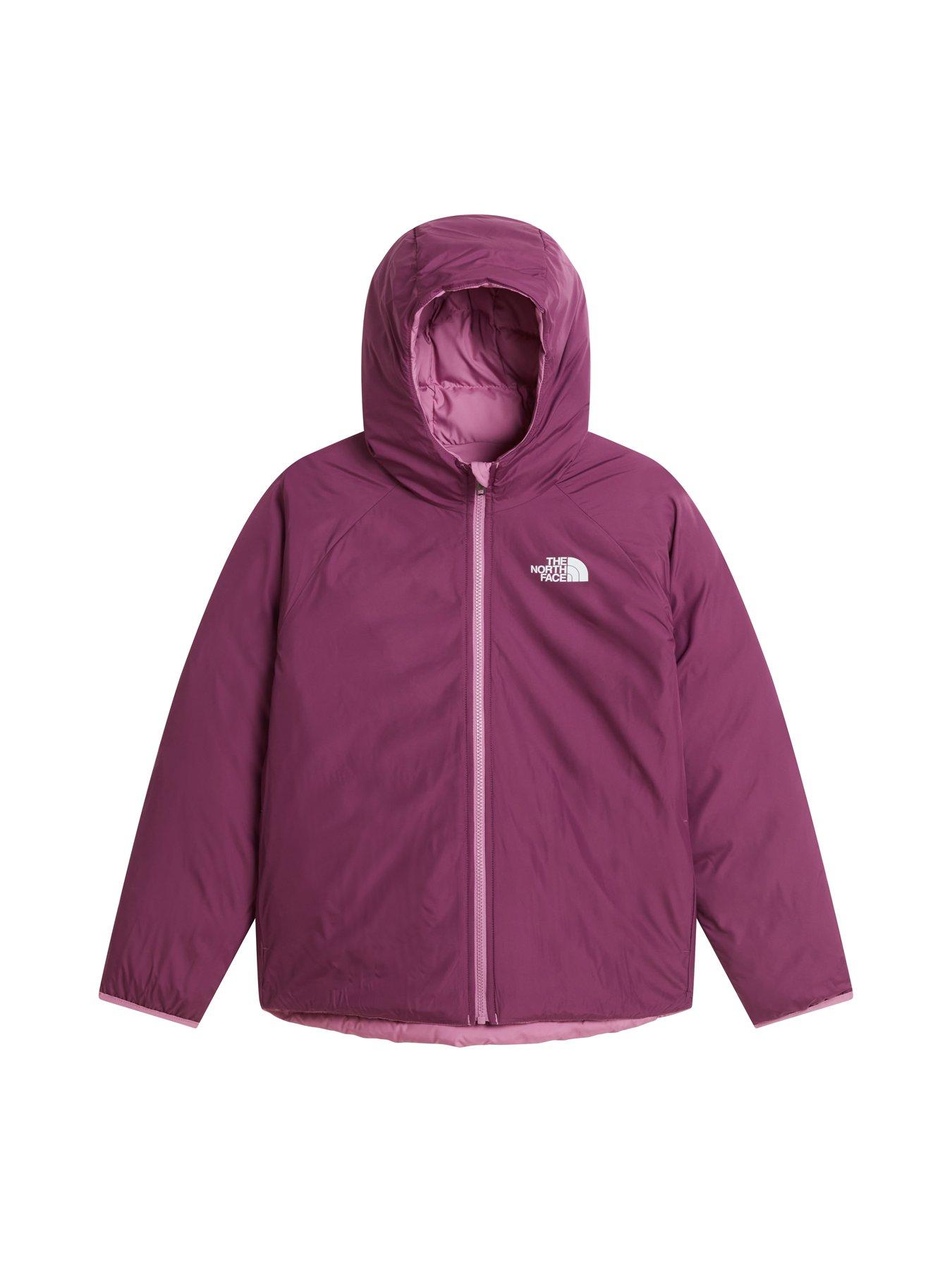 Image 5 of 7 of The North Face Girls Reversible Hooded Quilted Jacket - Pink