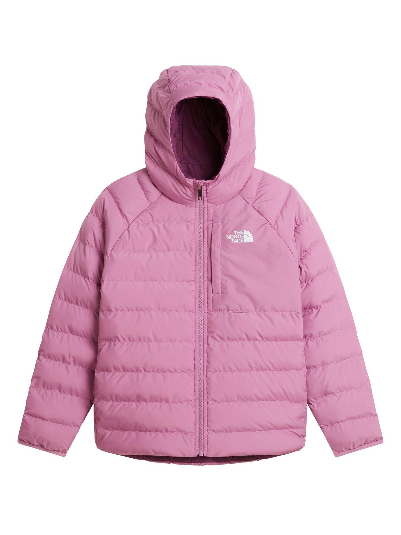 Image 6 of 7 of The North Face Girls Reversible Hooded Quilted Jacket - Pink