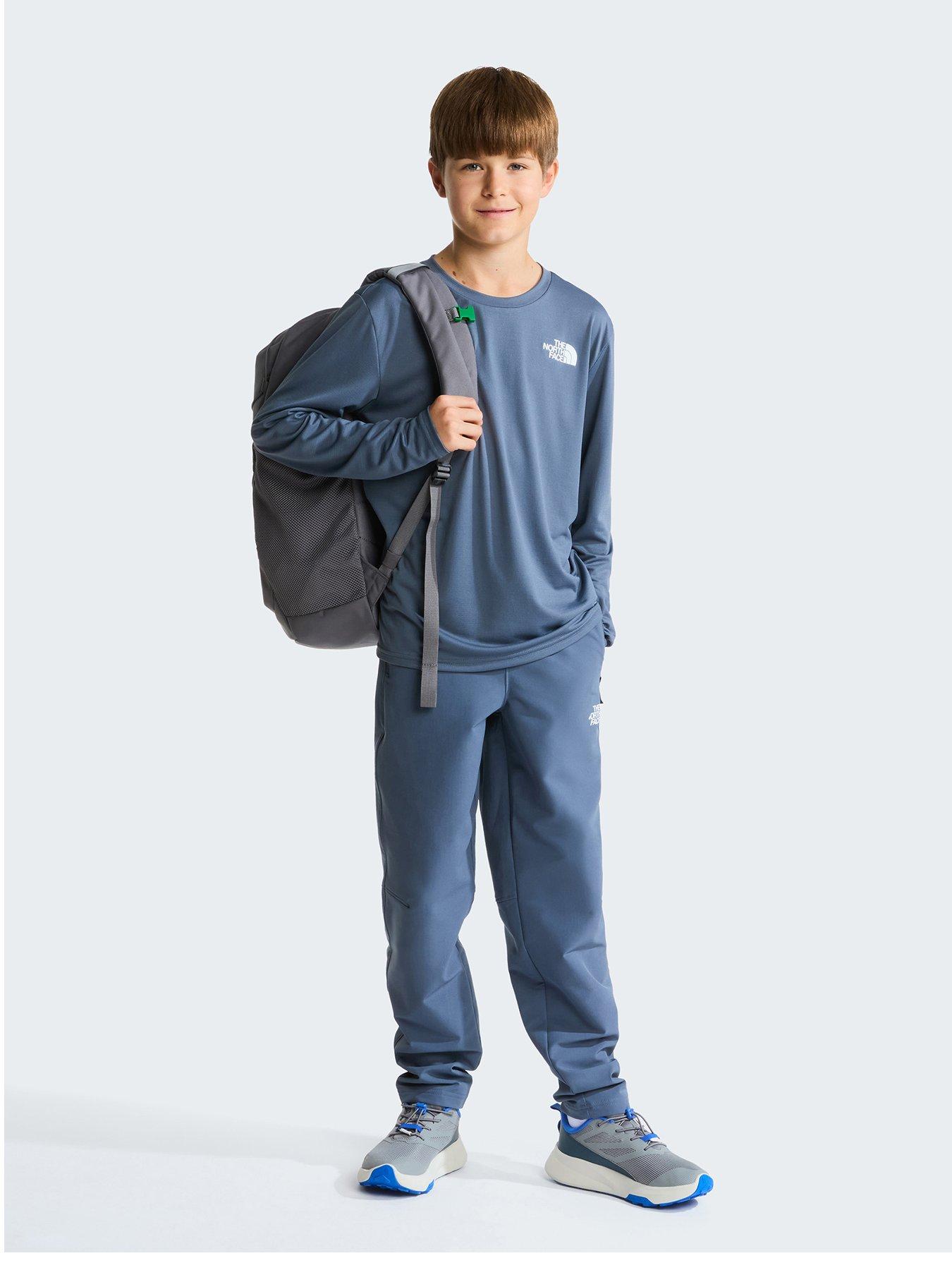 Image 1 of 4 of The North Face Boys Long Sleeve Lightweight Crew Neck T-Shirt - Blue