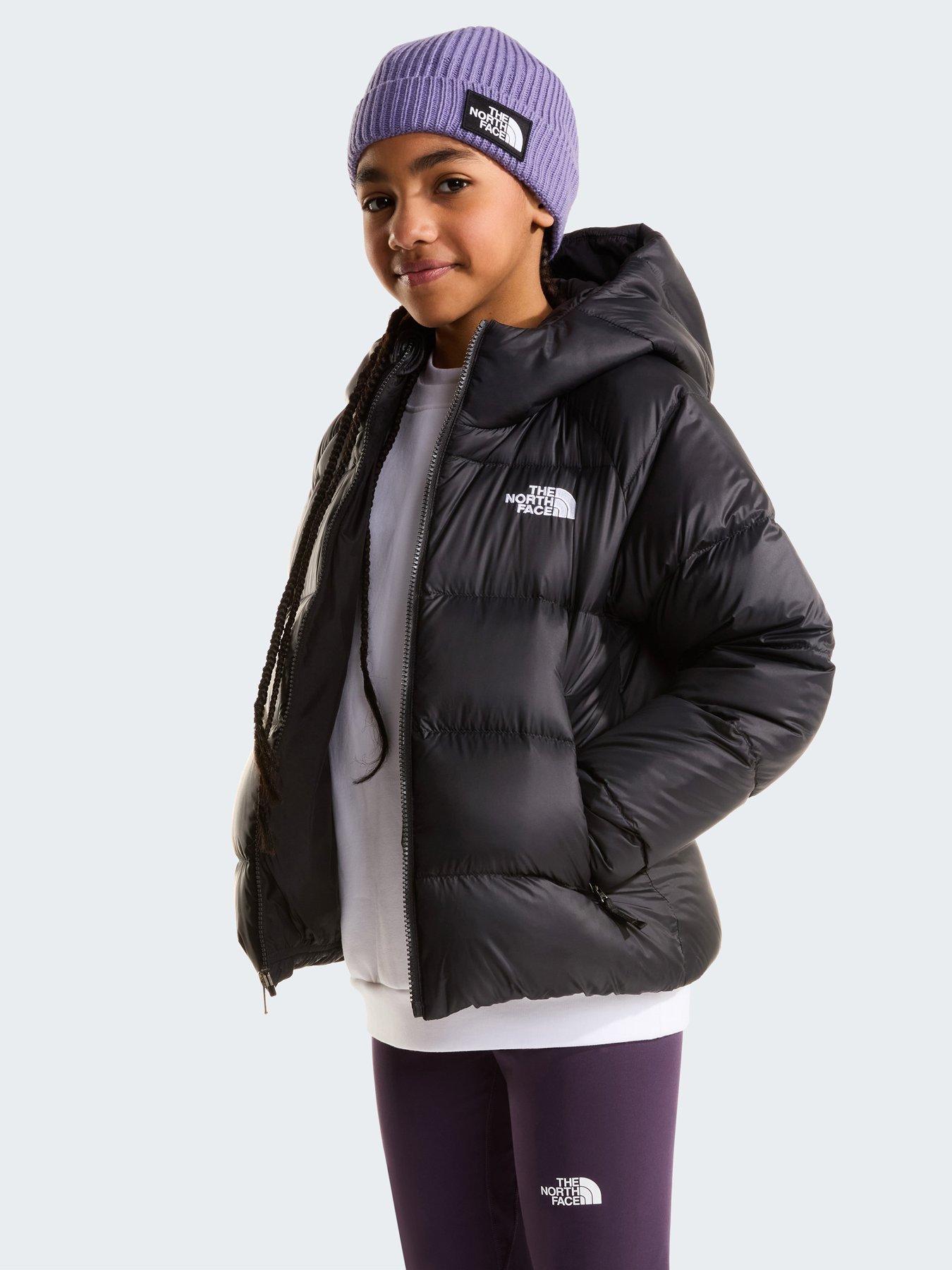 Image 1 of 6 of The North Face The North Face Girls Hydrenalite Down Hooded Full Zip Jacket - Black