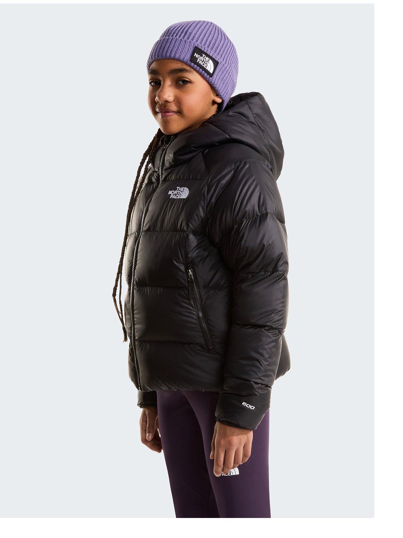 Image 2 of 6 of The North Face The North Face Girls Hydrenalite Down Hooded Full Zip Jacket - Black