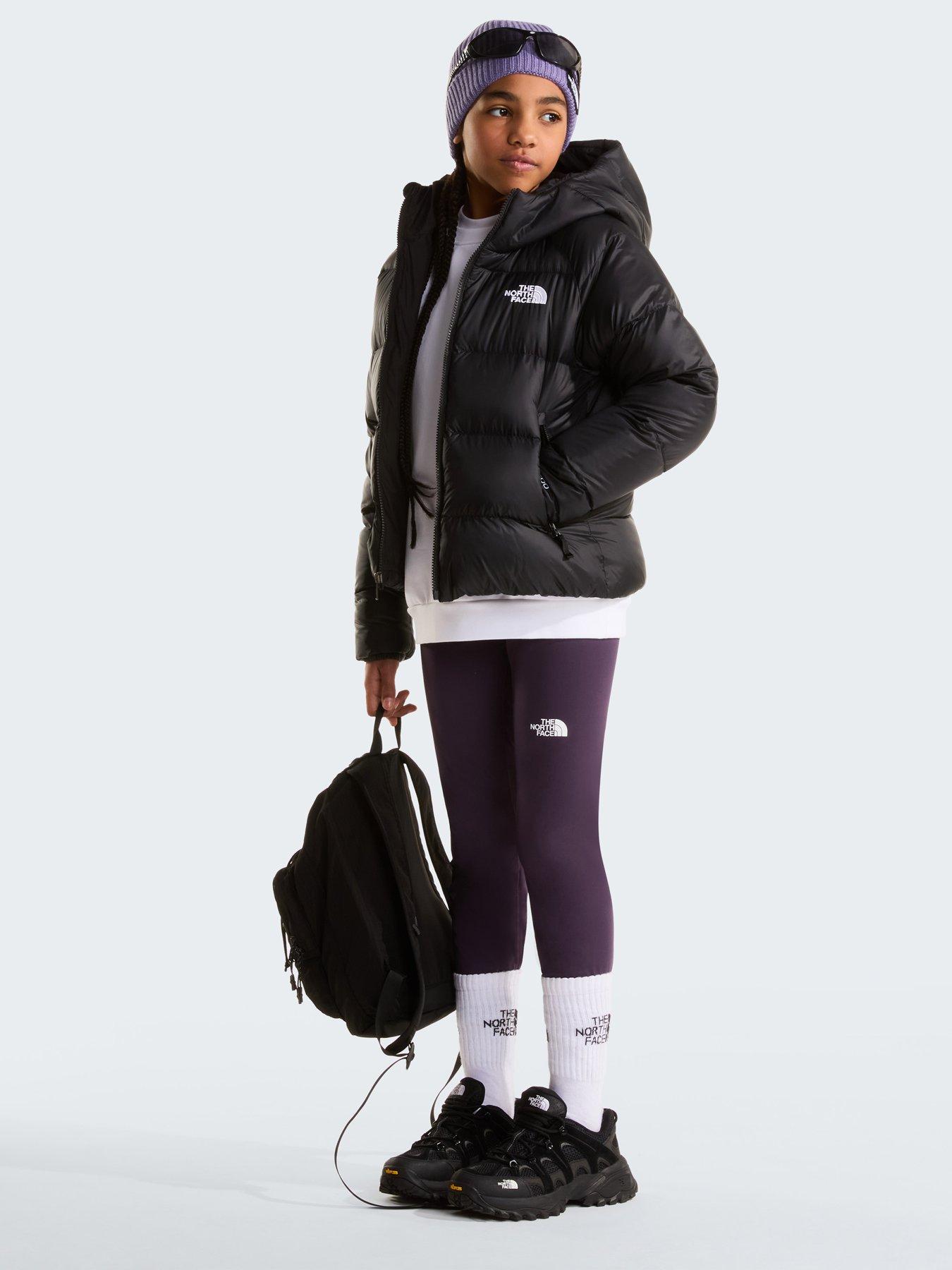 Image 4 of 6 of The North Face The North Face Girls Hydrenalite Down Hooded Full Zip Jacket - Black