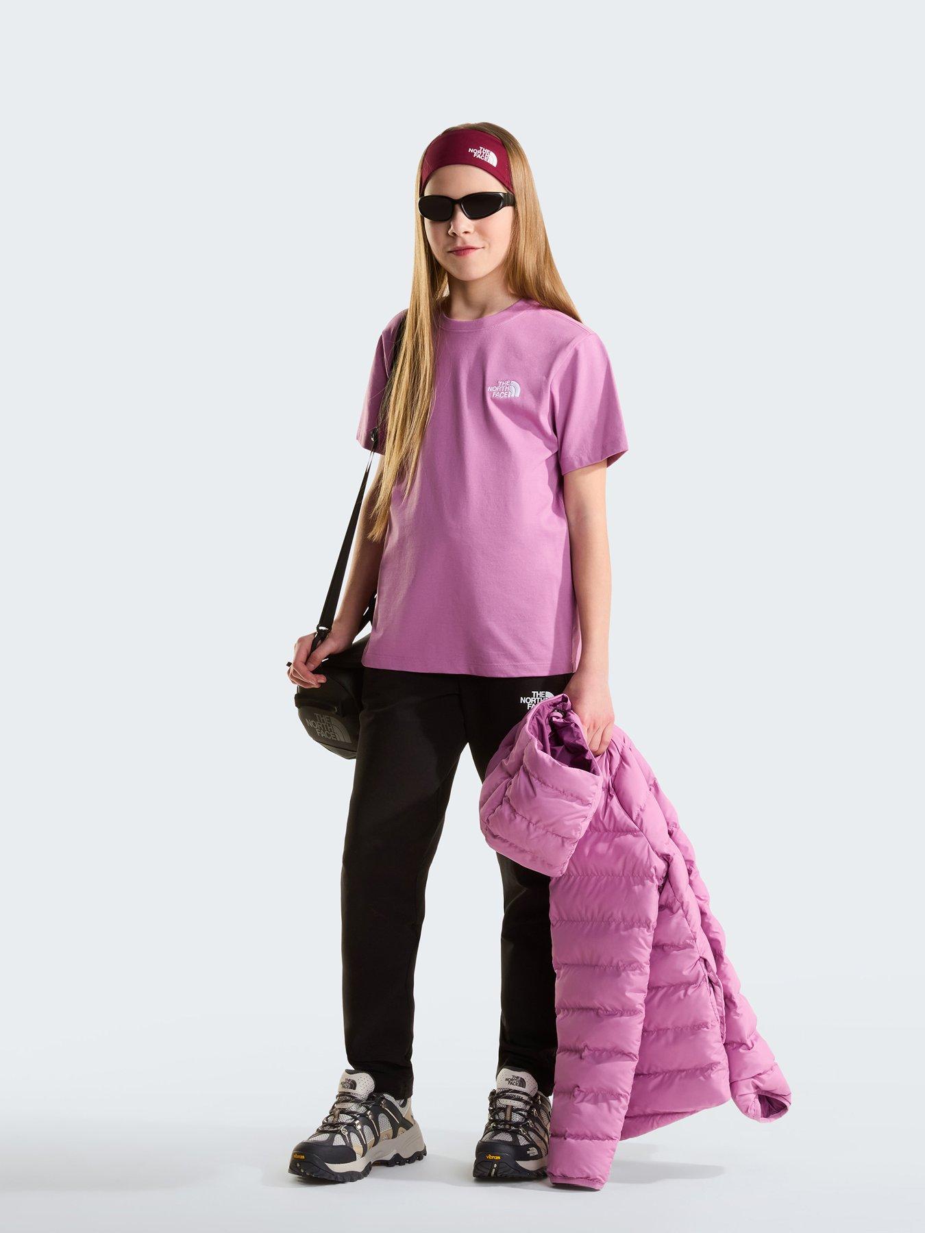 Image 1 of 5 of The North Face Junior Girls Evolution Simple Dome T-Shirt - Pink