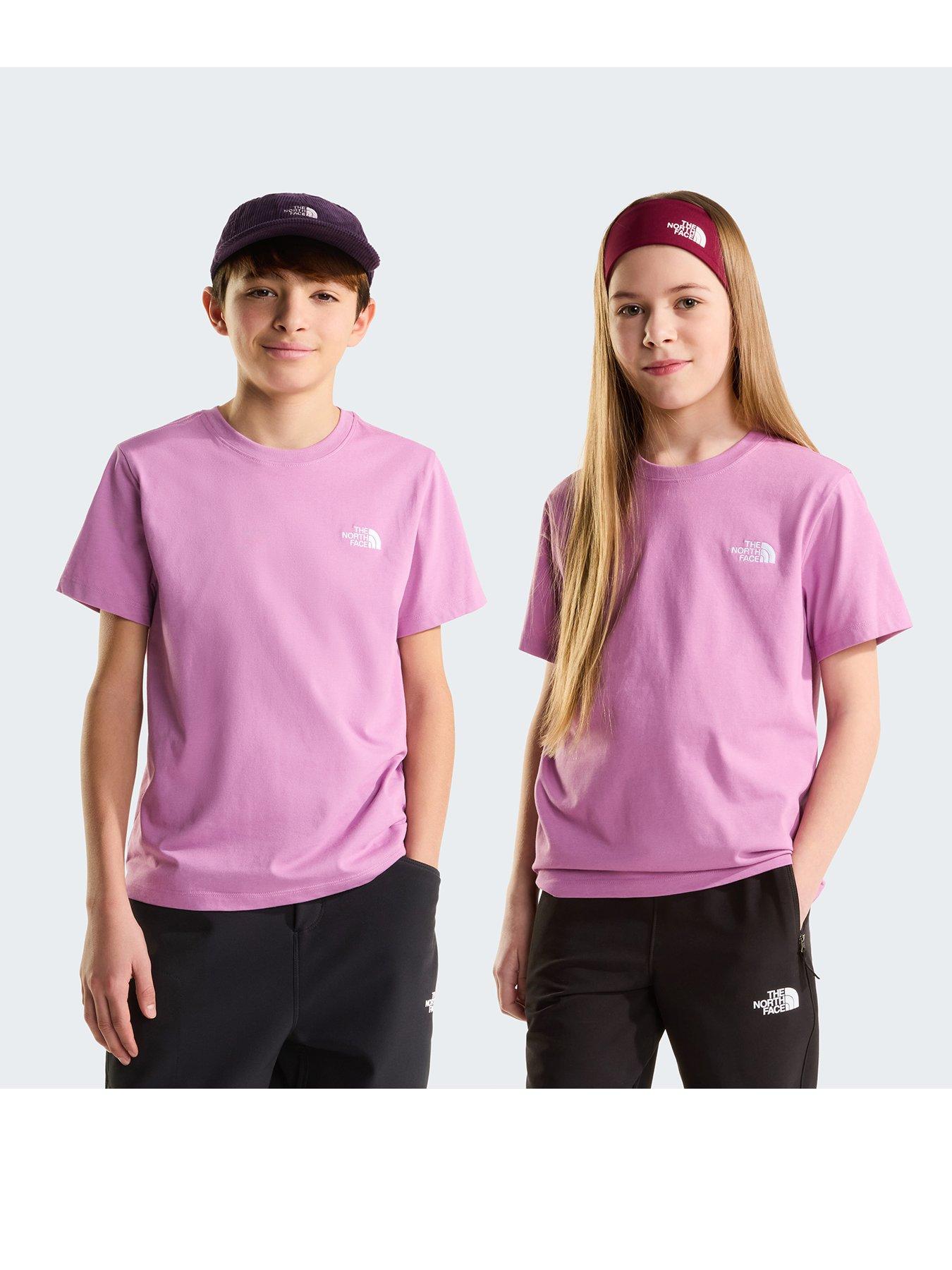 Image 2 of 5 of The North Face Junior Girls Evolution Simple Dome T-Shirt - Pink