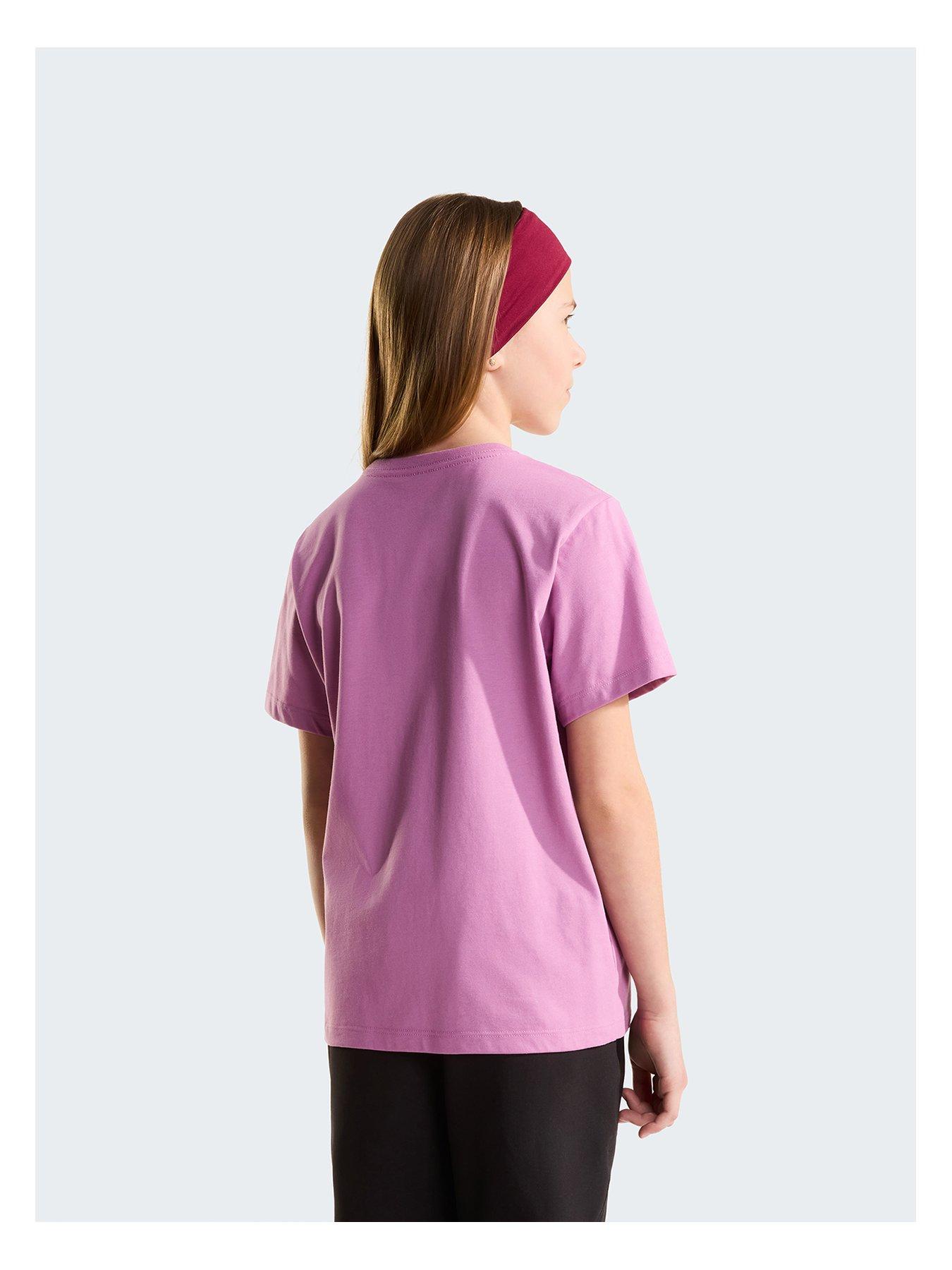 Image 3 of 5 of The North Face Junior Girls Evolution Simple Dome T-Shirt - Pink